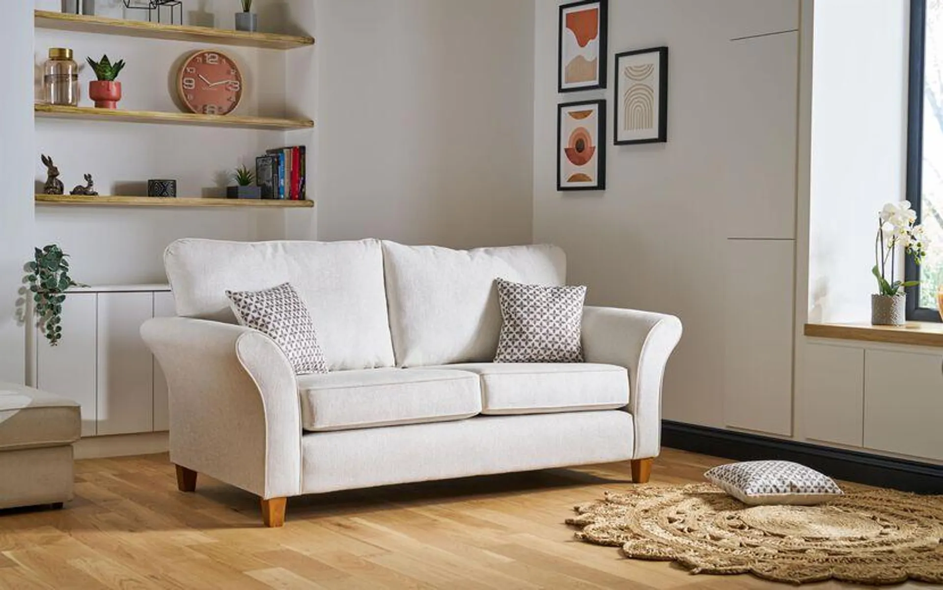 Mollie Fabric 3 Seater Sofa