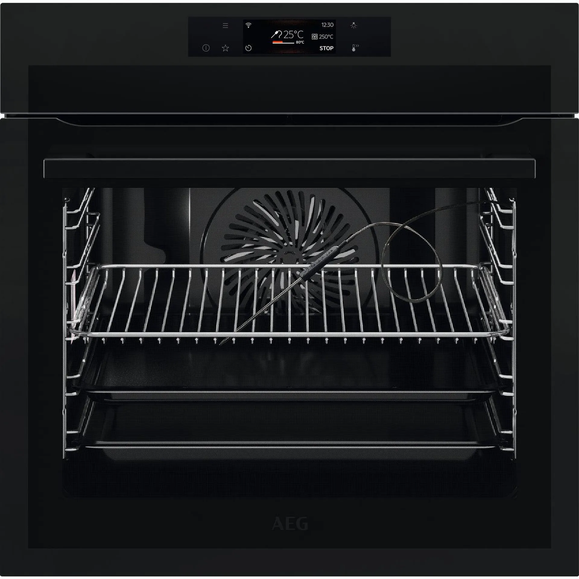 AEG AssistedCooking BPE748380T Built In Electric Single Oven - Matte Black - A++ Rated