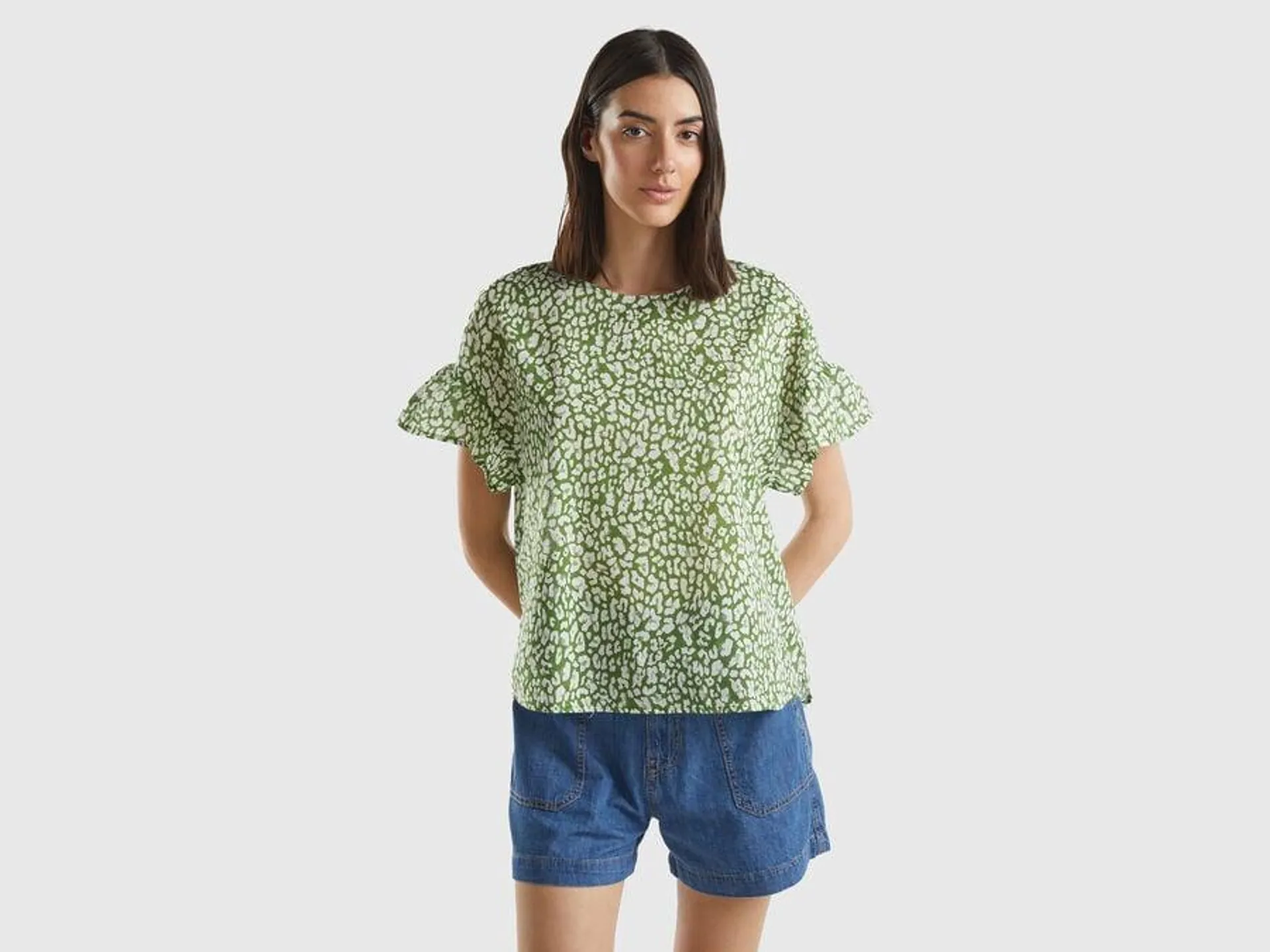 Patterned blouse in light cotton