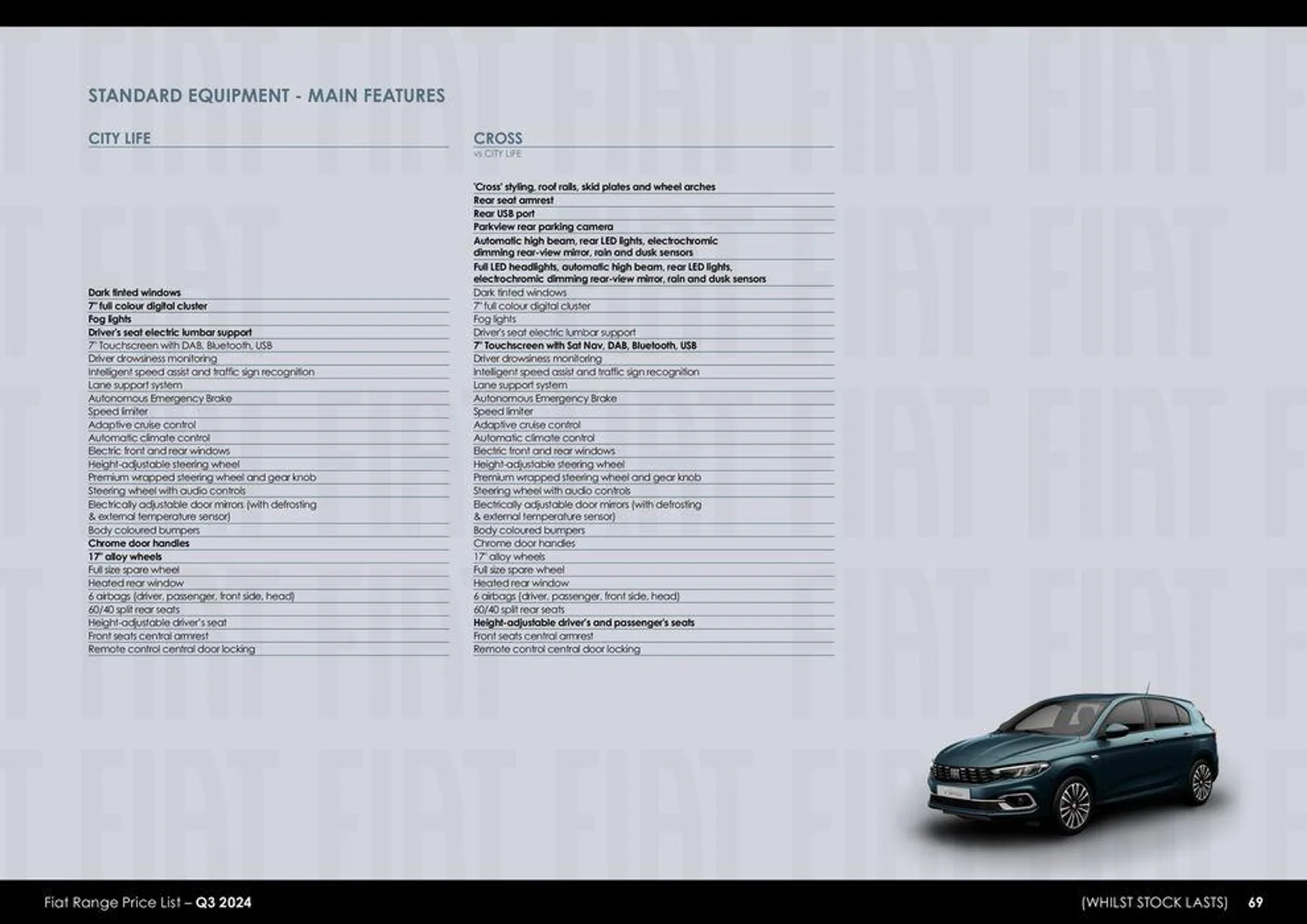 Fiat Range Price List – Q3 2024 from 16 July to 30 September 2024 - Catalogue Page 67