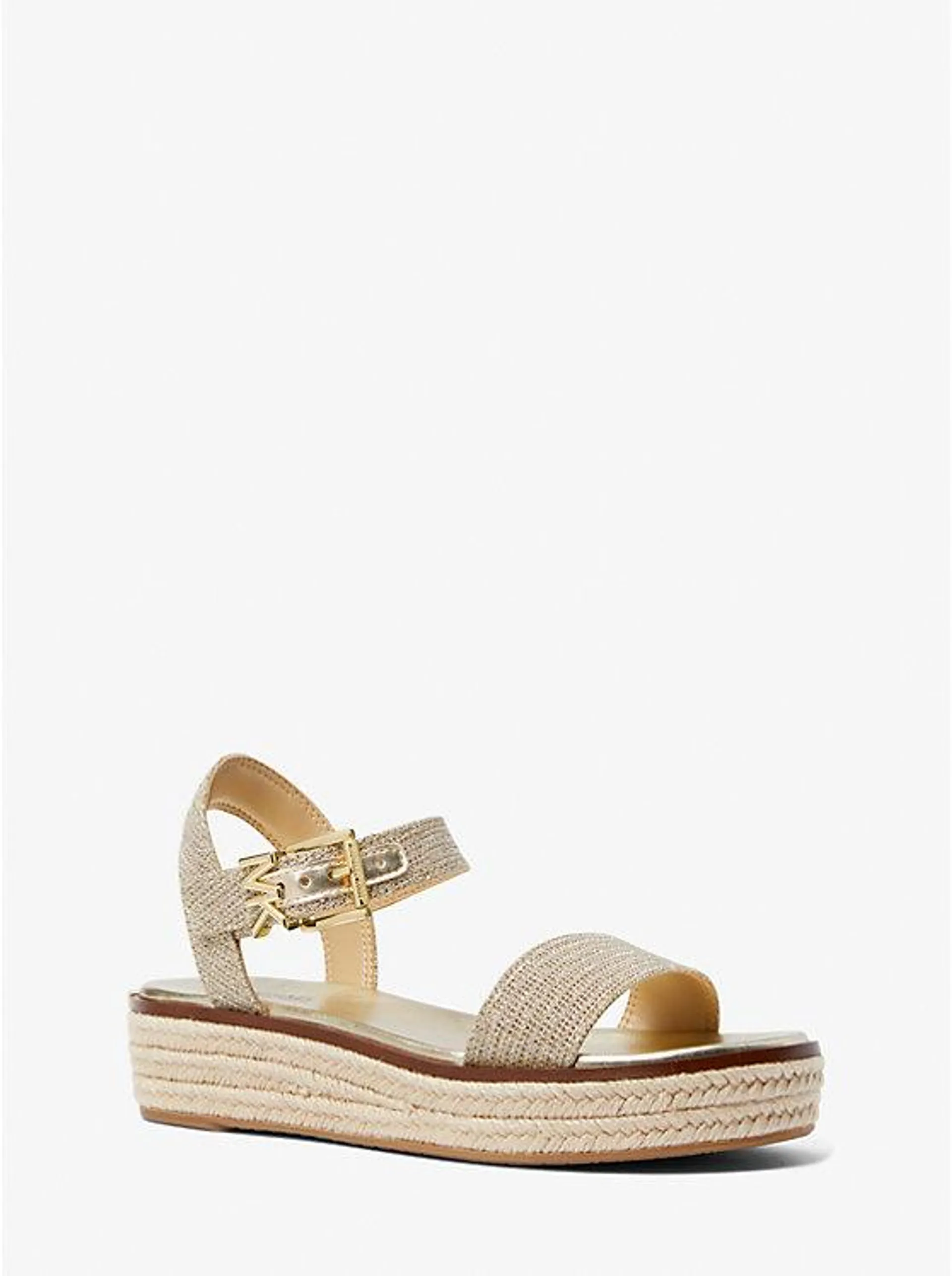 Richie Glitter Chain-Mesh Espadrille