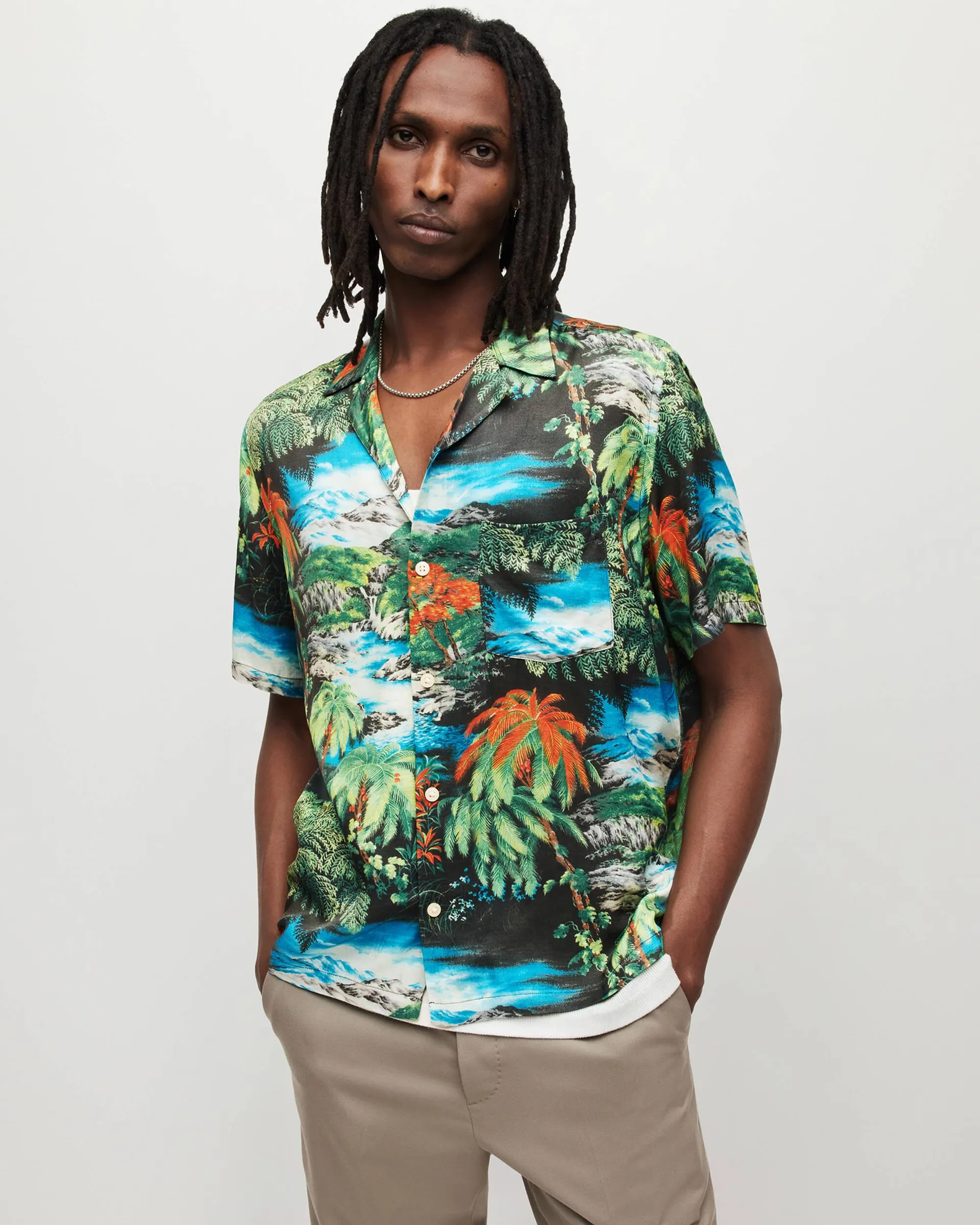 Bois Tropical Print Short Sleeve Shirt