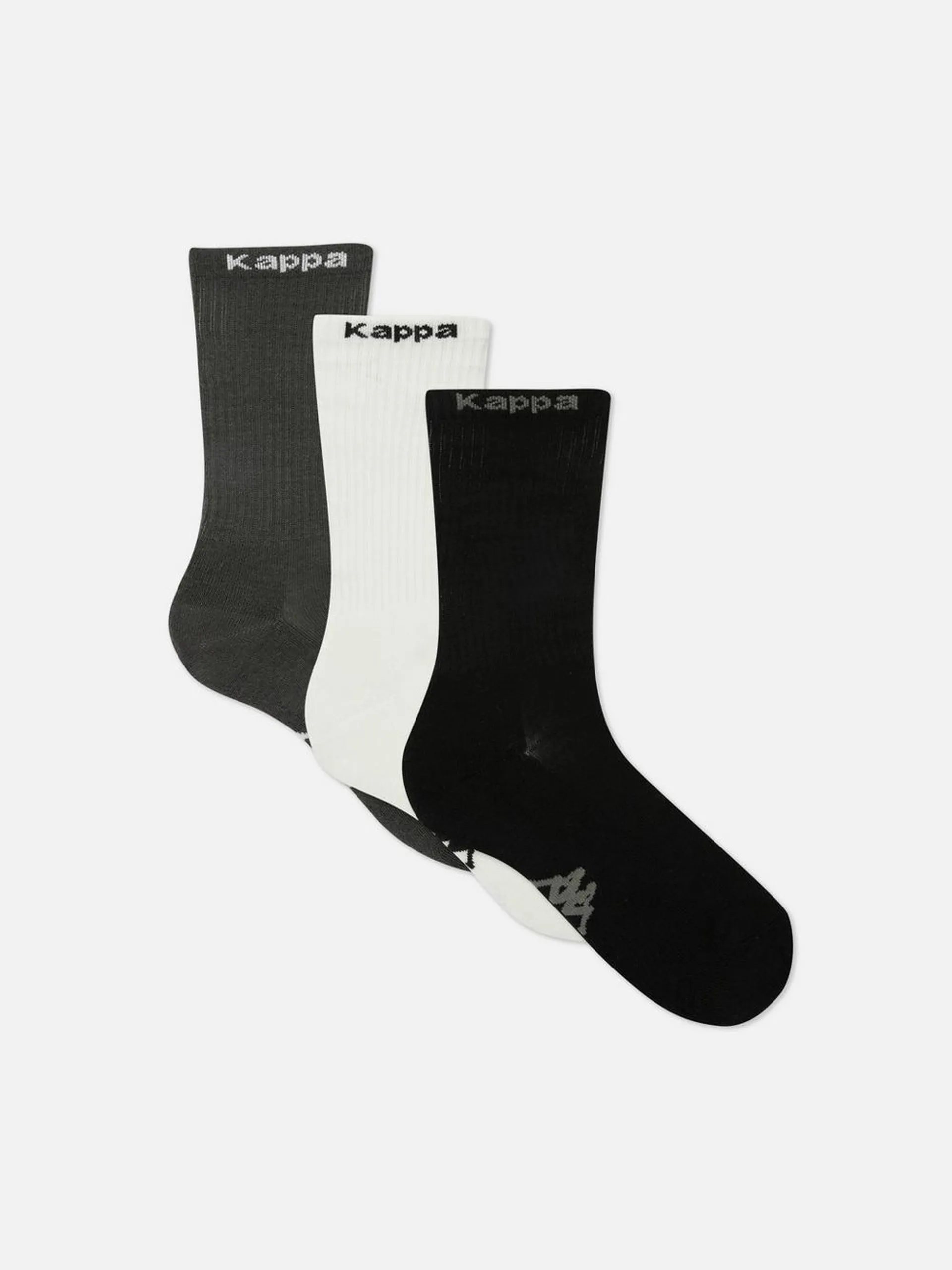 3pk Kappa x Primark Ribbed Crew Socks