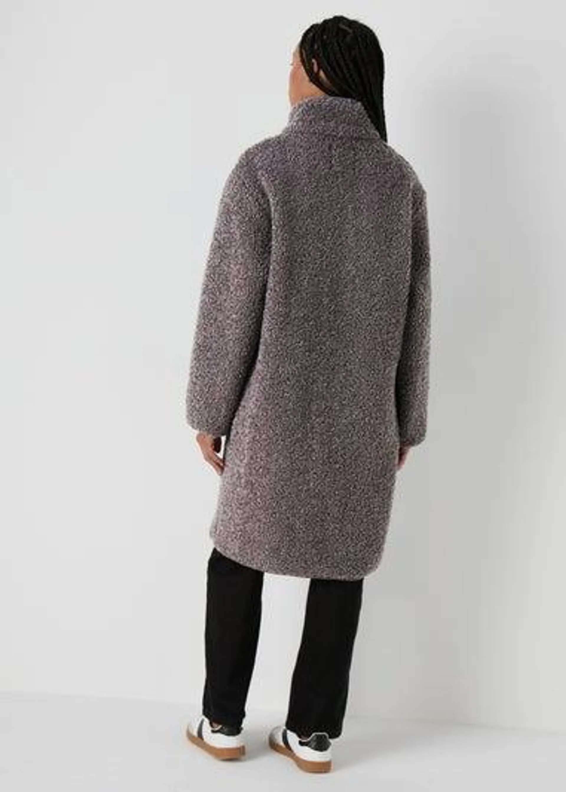 Grey Long Borg Coat