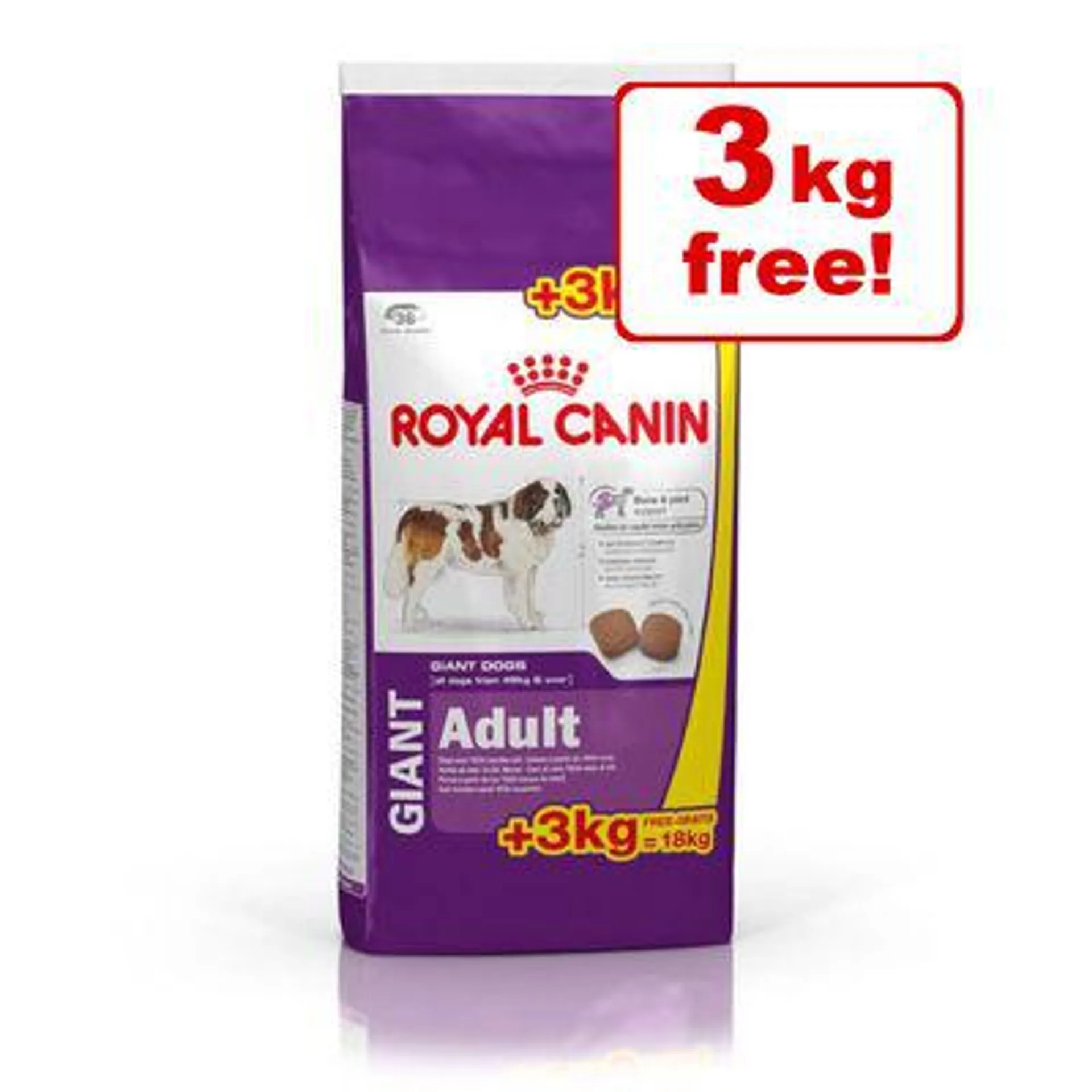 15kg Royal Canin Size Dry Dog Food + 3kg Free!*