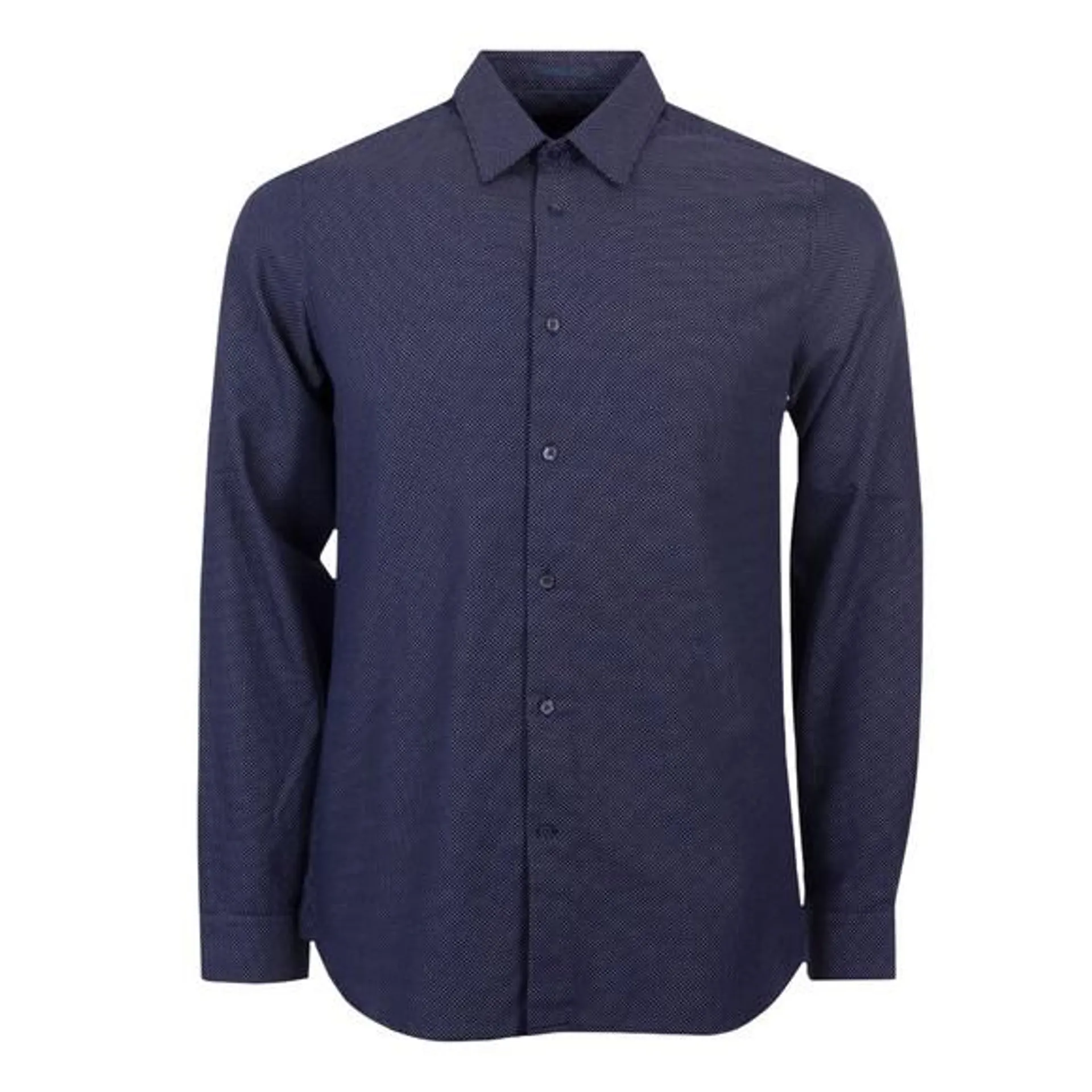 Mens Blue Odair Pin Dot Shirt