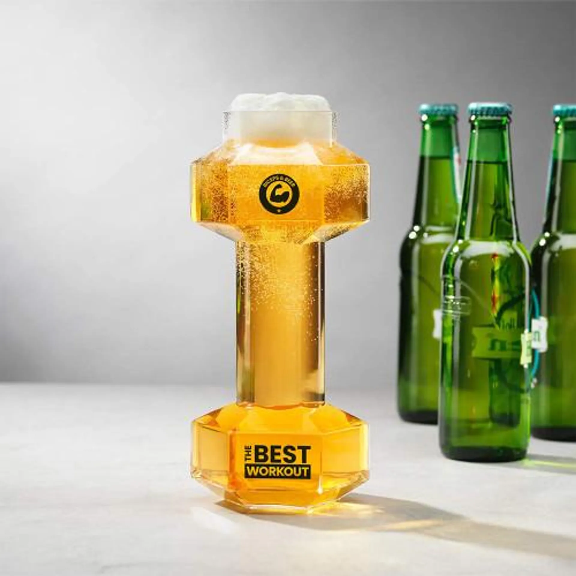 Dumbbell Drinking Glass