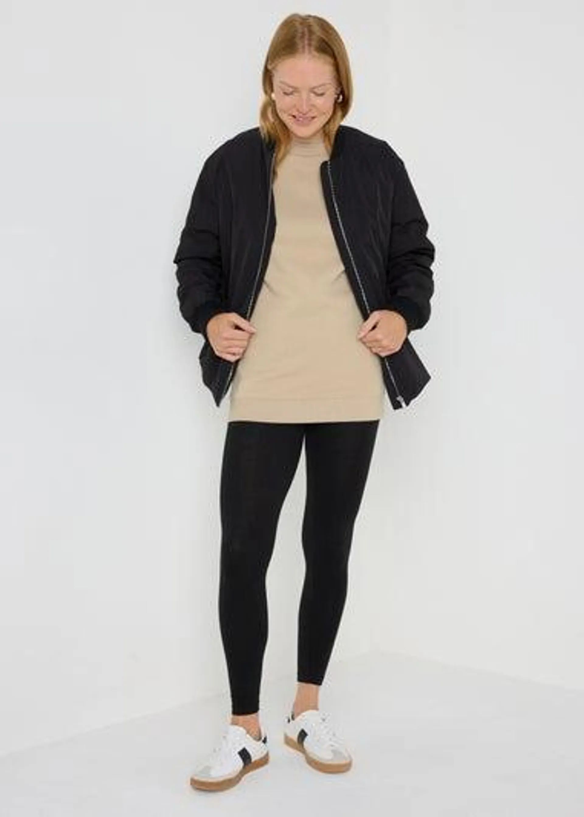 Beige Longline Sweatshirt