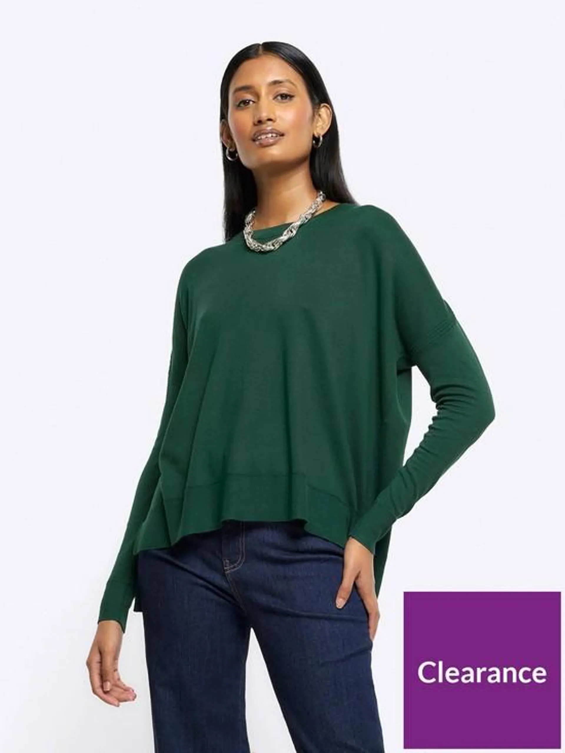 Fine Knit Top - Dark Green