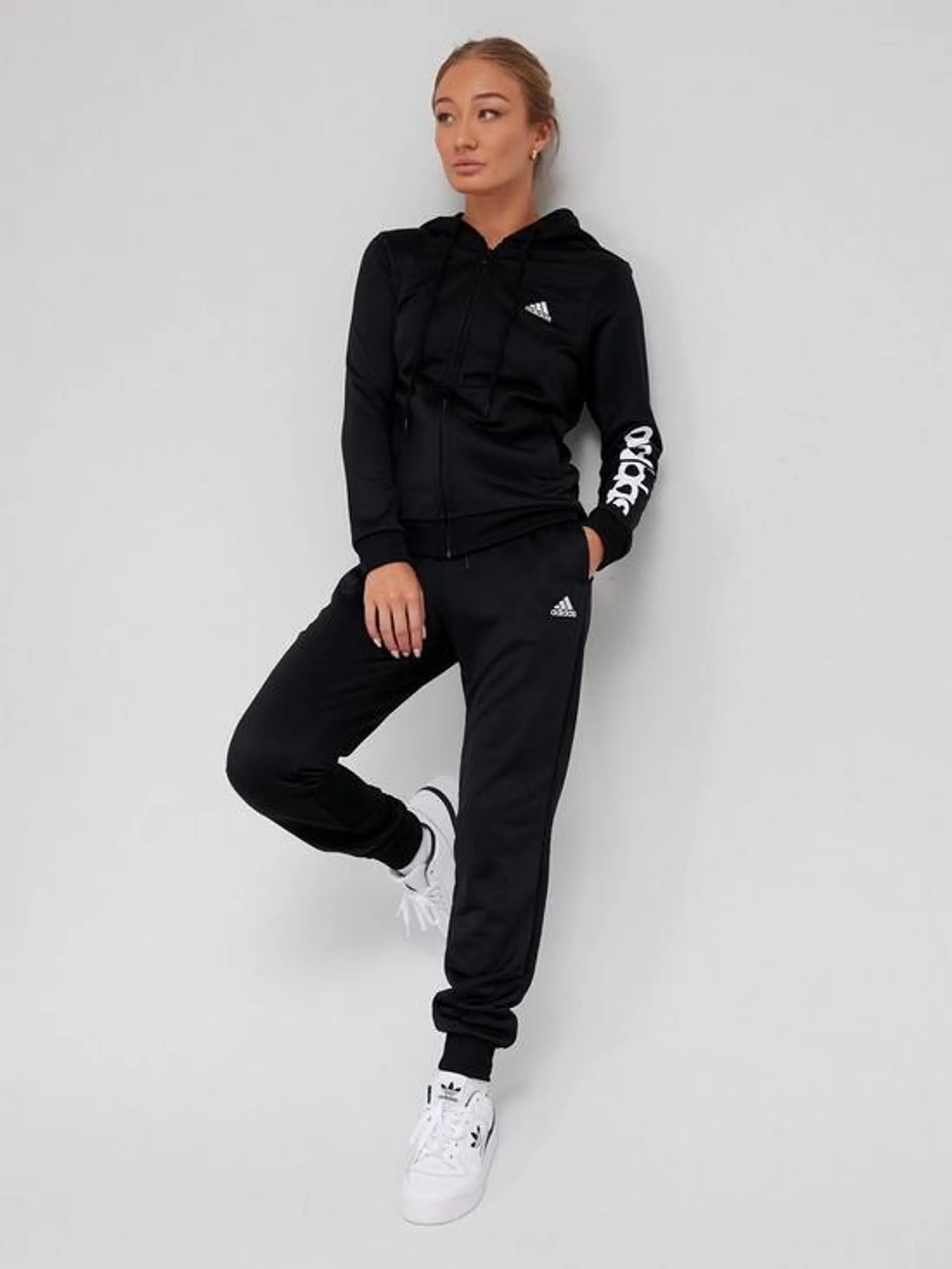 Linear French Terry Tracksuit - Black