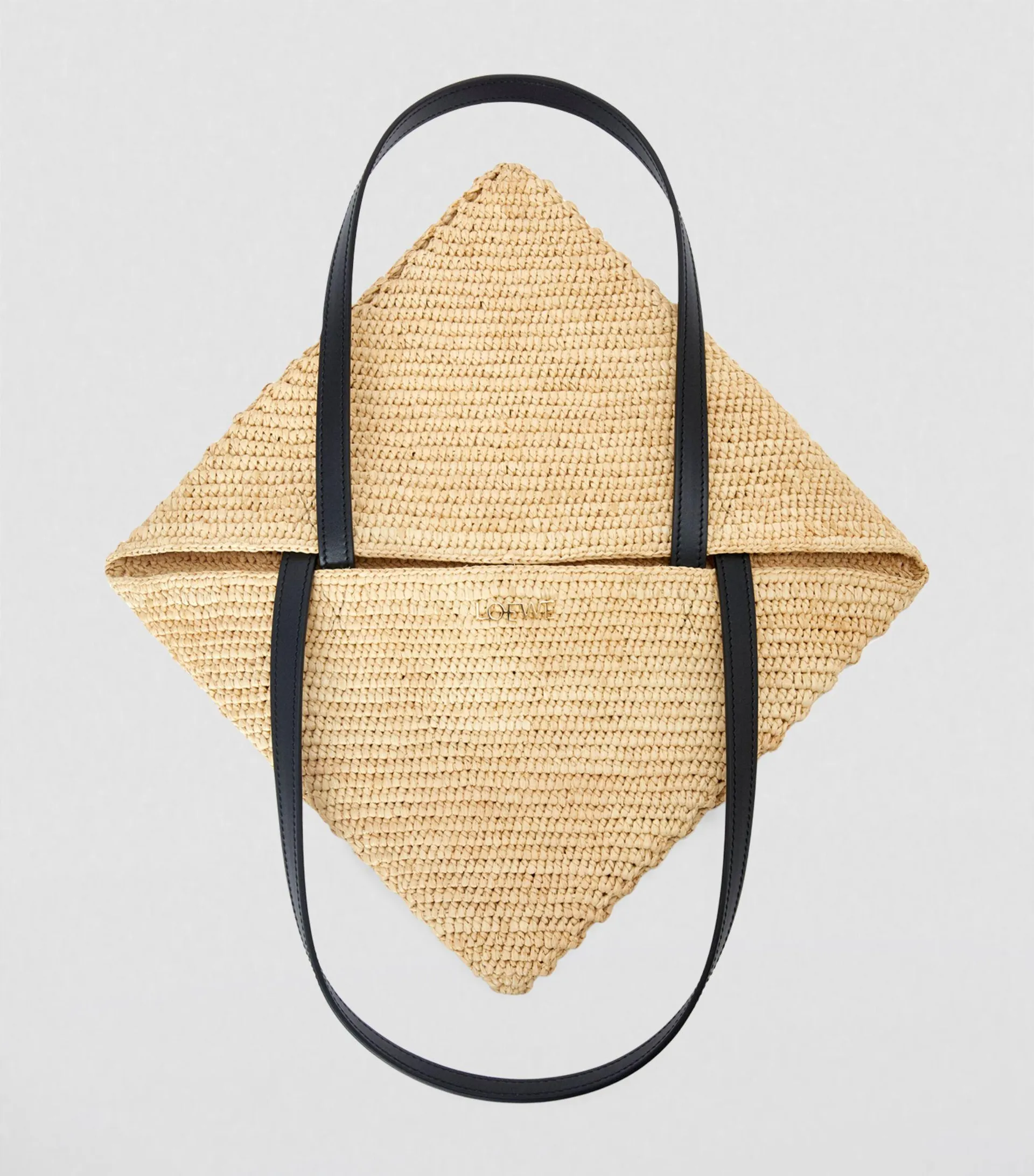 x Paula's Ibiza Medium Raffia Puzzle Fold Tote Bag