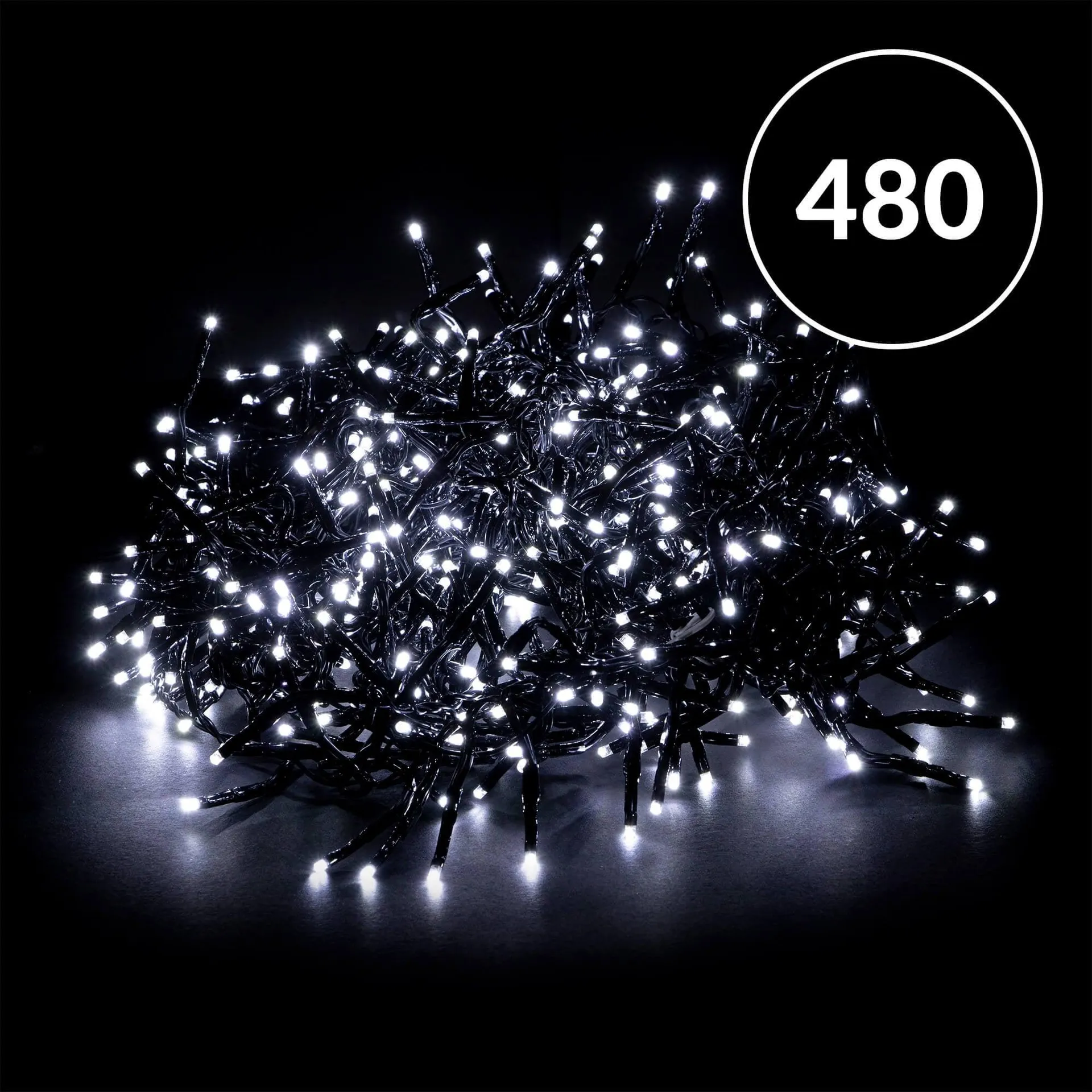 Christmas Sparkle Indoor and Outdoor Cluster Lights x 480 with White LEDs - Mains Operated