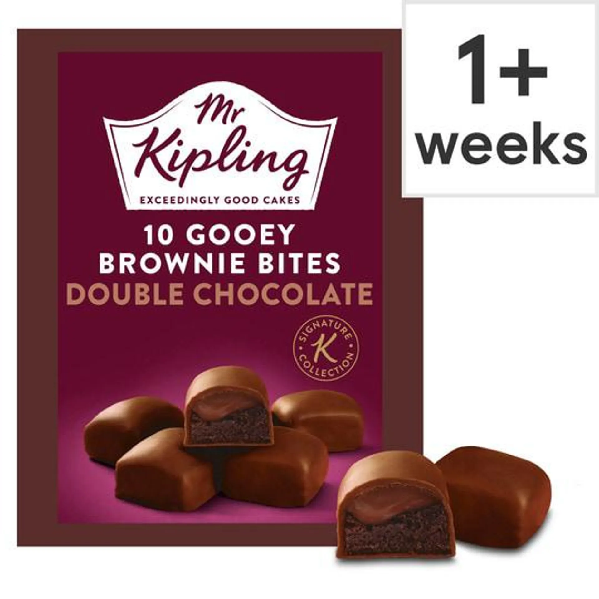 Mr Kipling Gooey Brownie Bites Double Chocolate 10 Pack