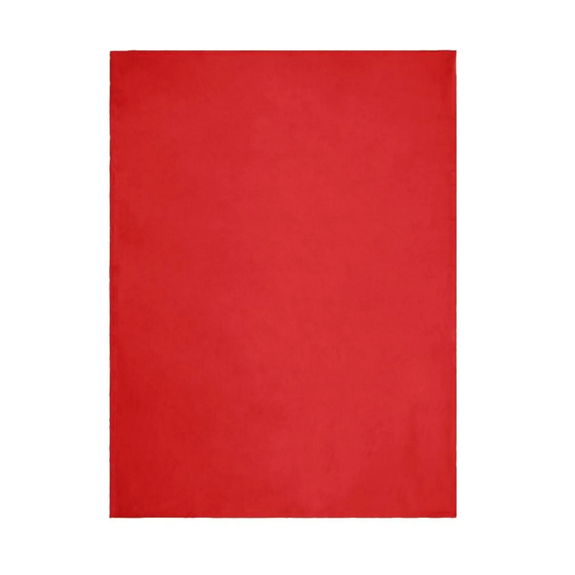 Dreamscene Plain Fleece Blanket Bedspread, 125x150cm - Red