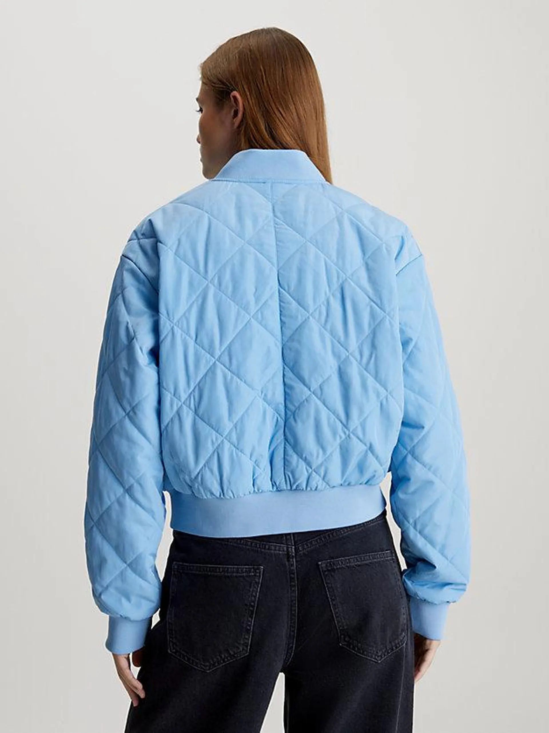 Relaxed Quilted Bomber Jacket