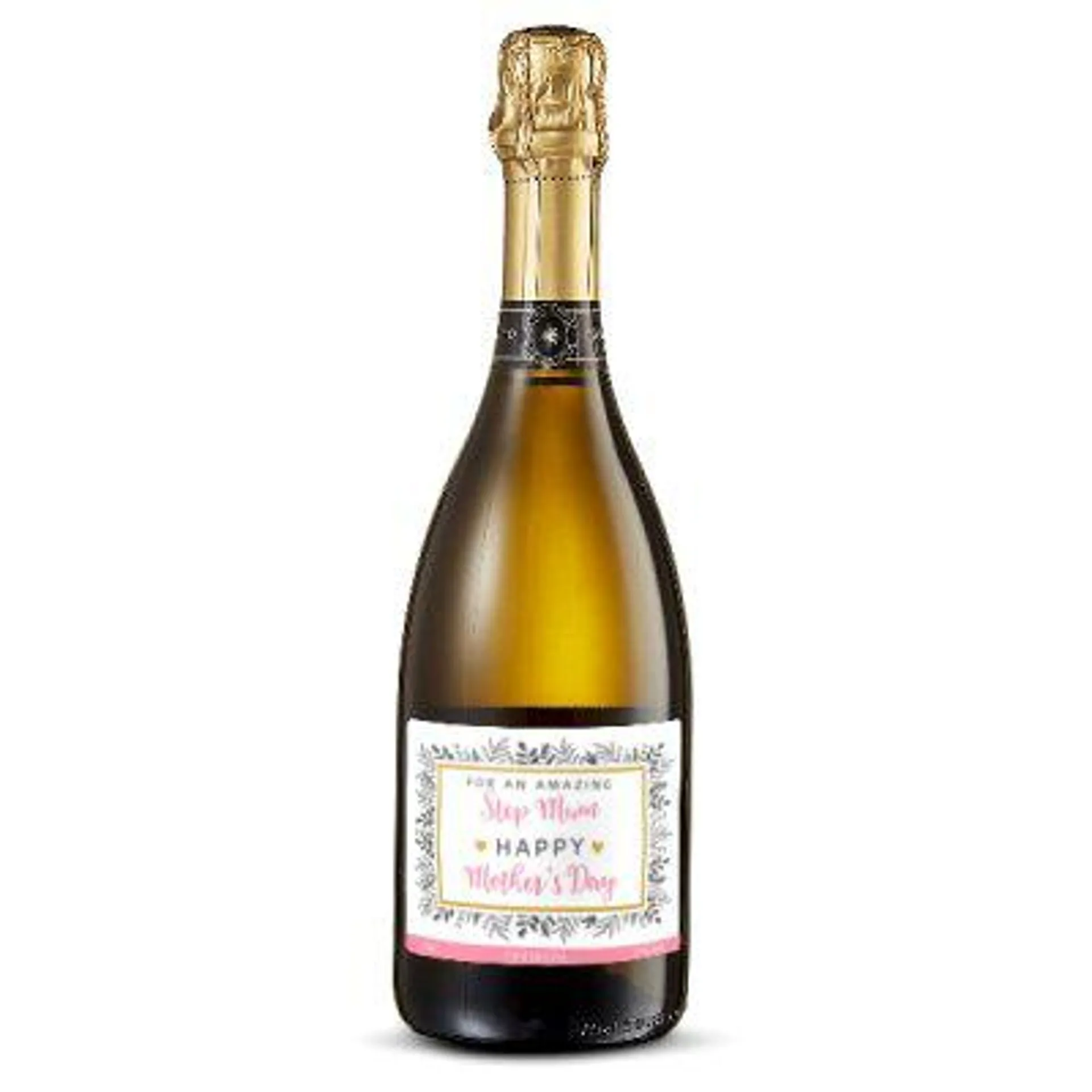 Personalised 'Amazing Step Mum' Mother's Day Prosecco 75cl