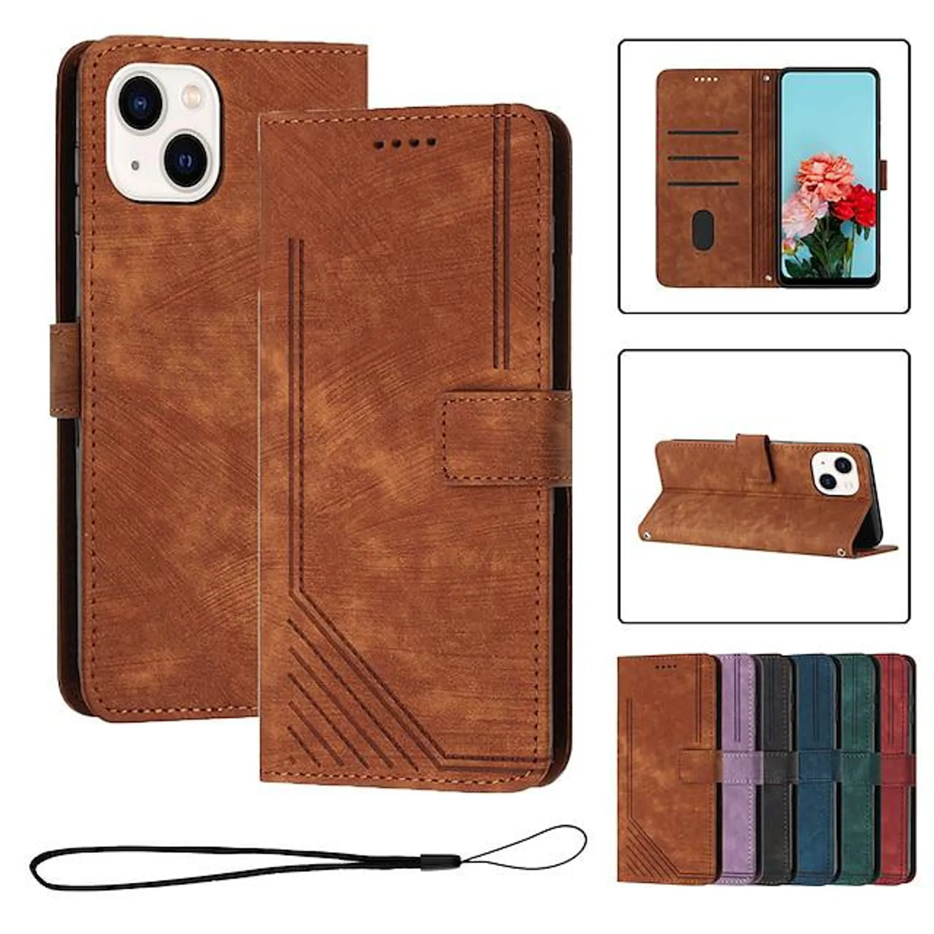 Phone Case For Apple Leather iPhone 14 Pro Max Plus 13 12 11 Mini X XR XS 8 7 Flip Magnetic Full Body Protective Solid Colored TPU PU Leather