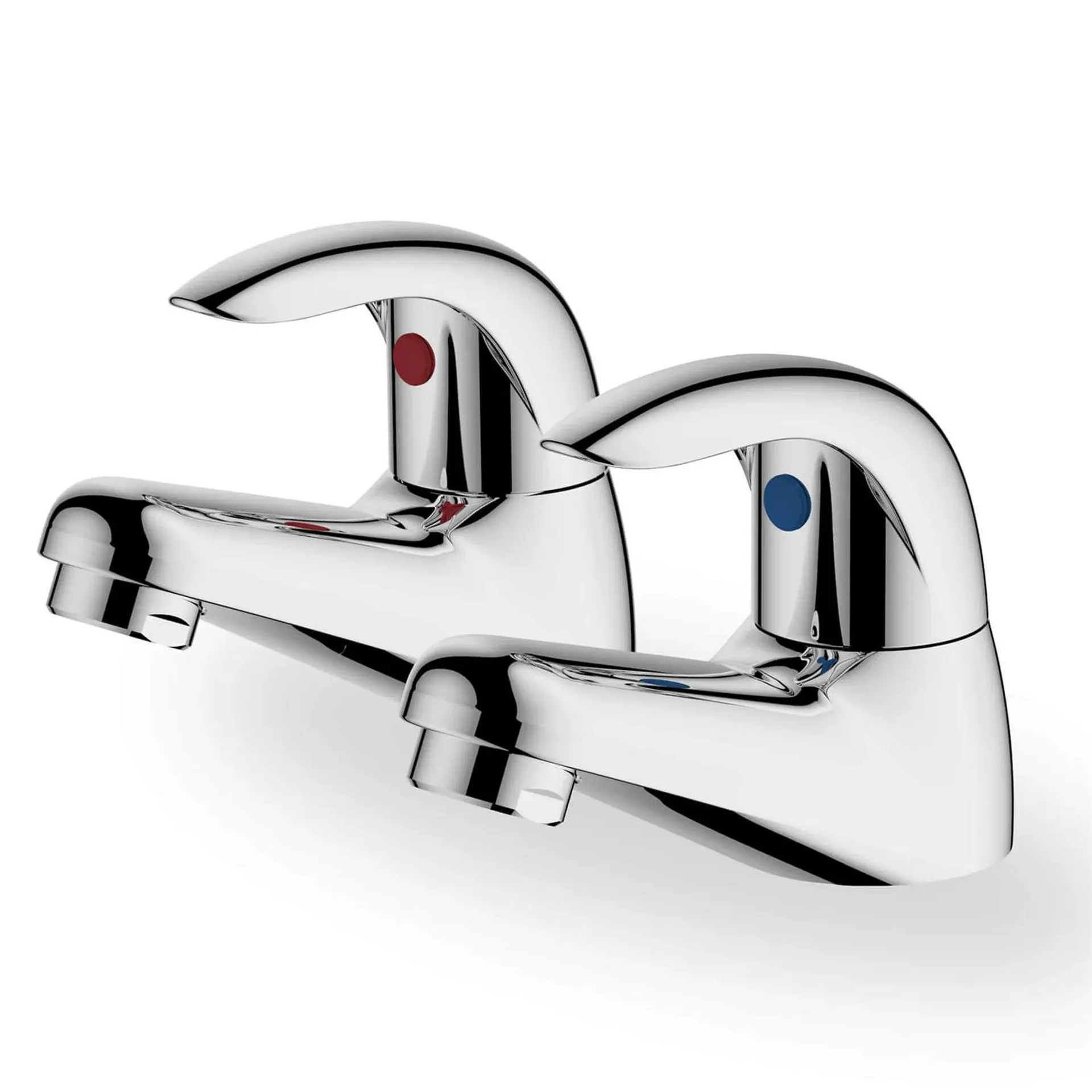 Lodore Basin Pillar Taps - Chrome