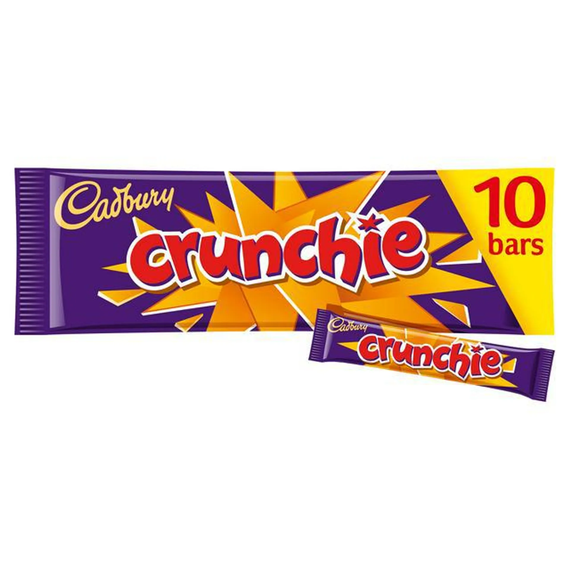 Cadbury Crunchie Chocolate Bar Multipack x10 261g