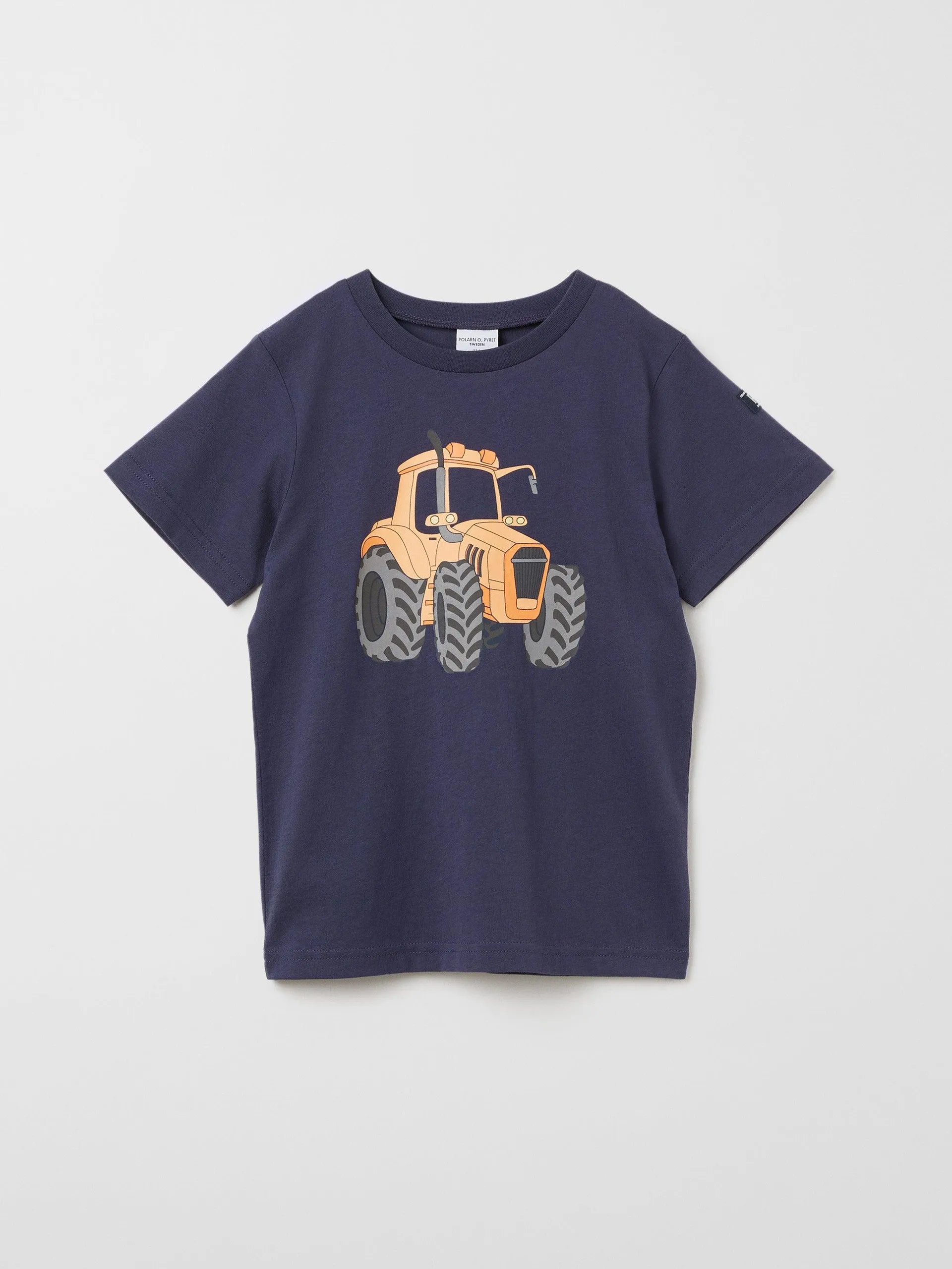 Organic Cotton Kids Tractor Print T-Shirt