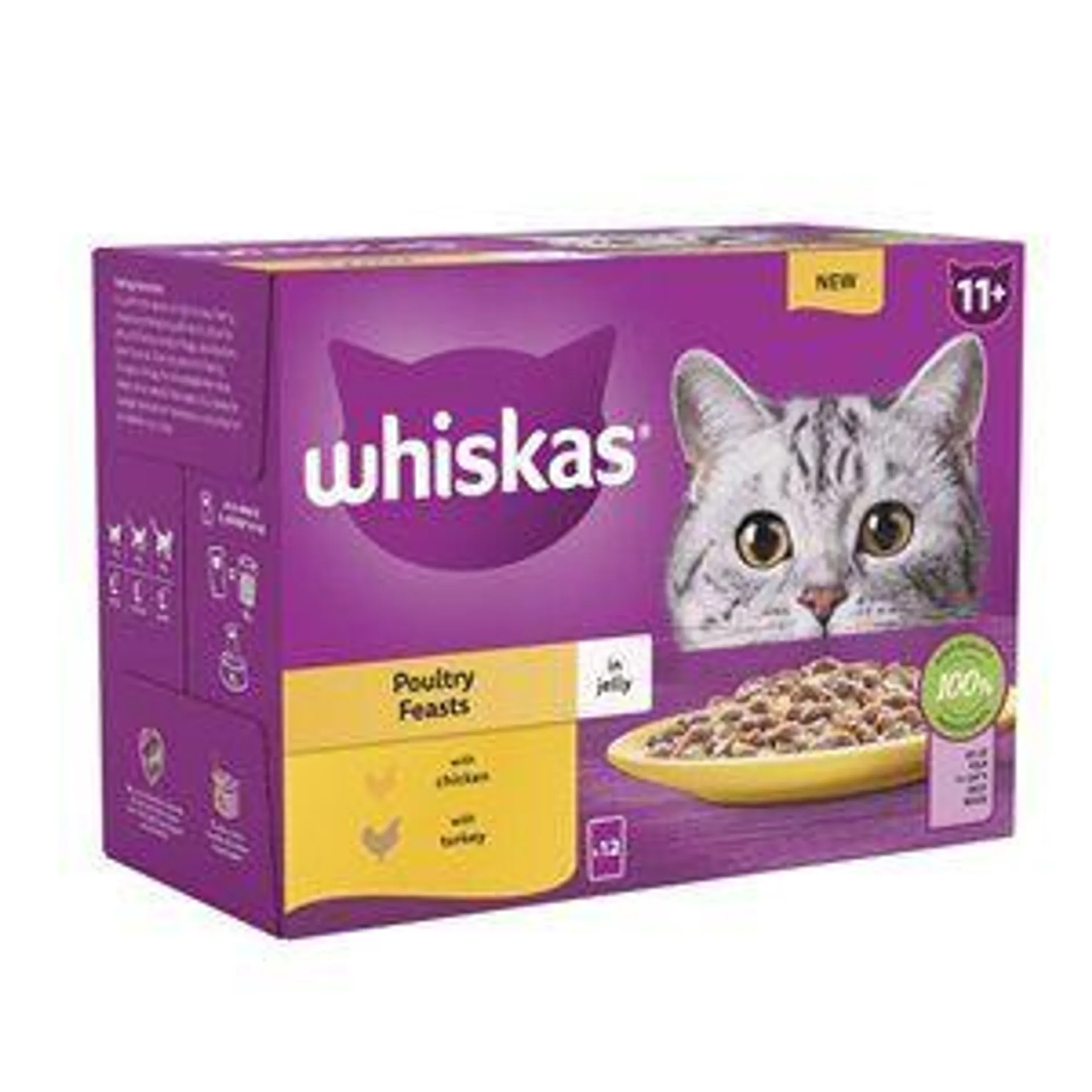 Whiskas 11+ Poultry Feasts In Jelly Multipack