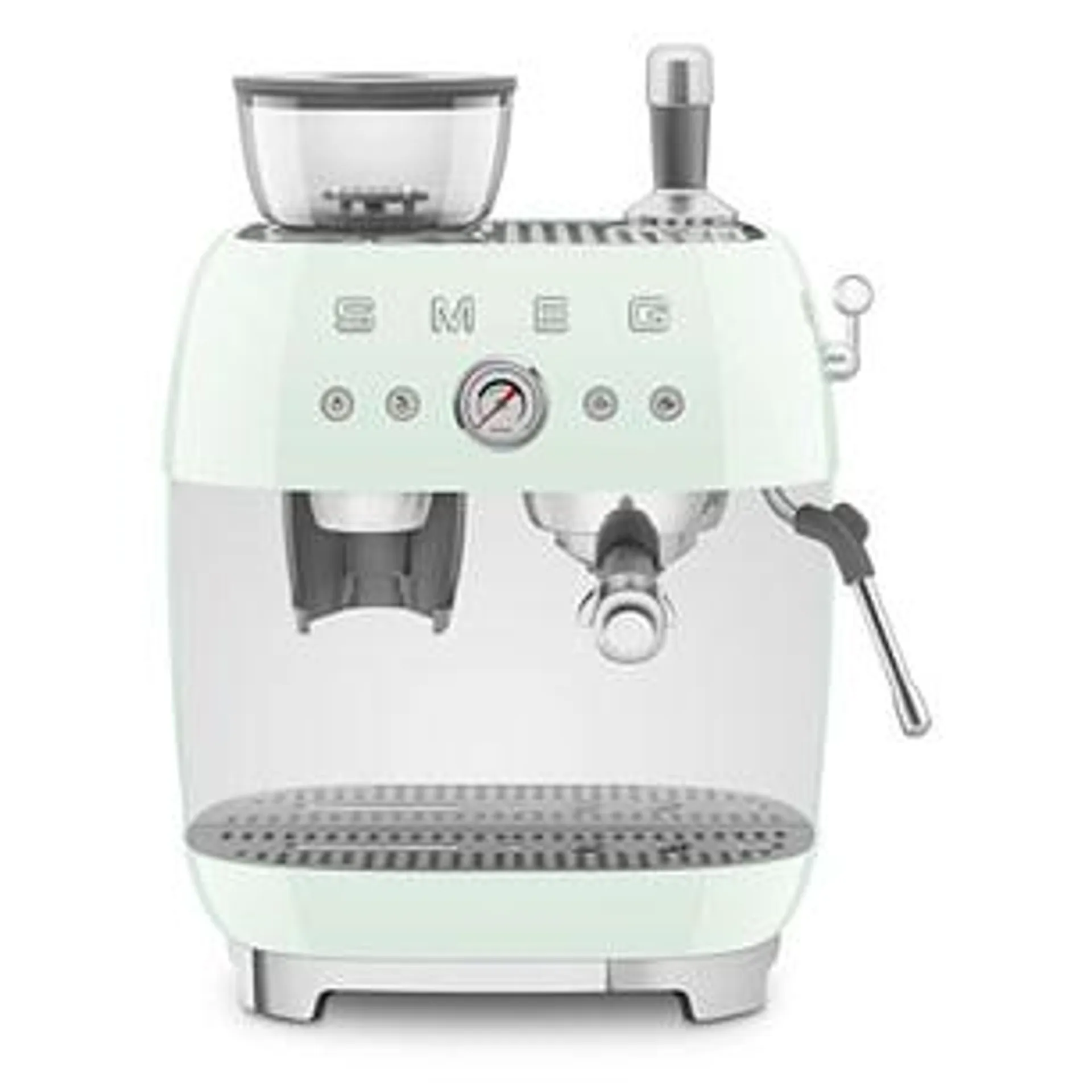 Smeg EGF03PGUK Freestanding Retro Espresso Coffee Machine With Grinder – PASTEL GREEN