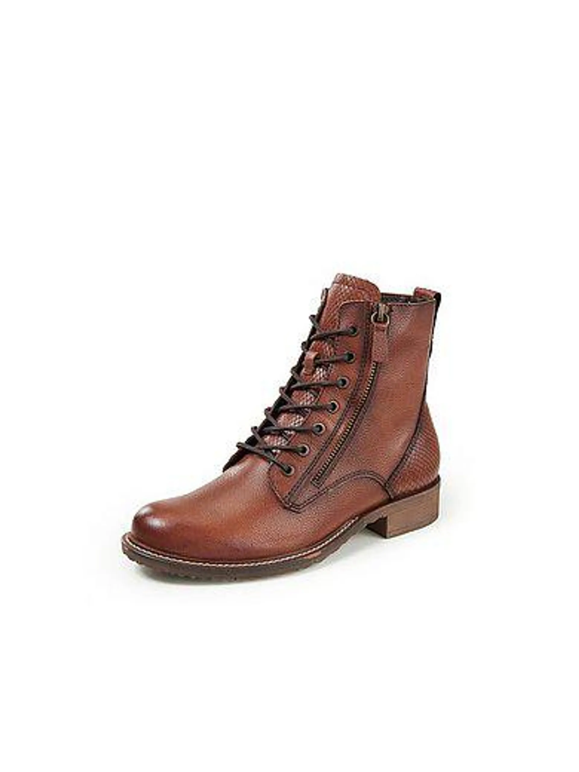Lace-up ankle boots in cowhide nappa