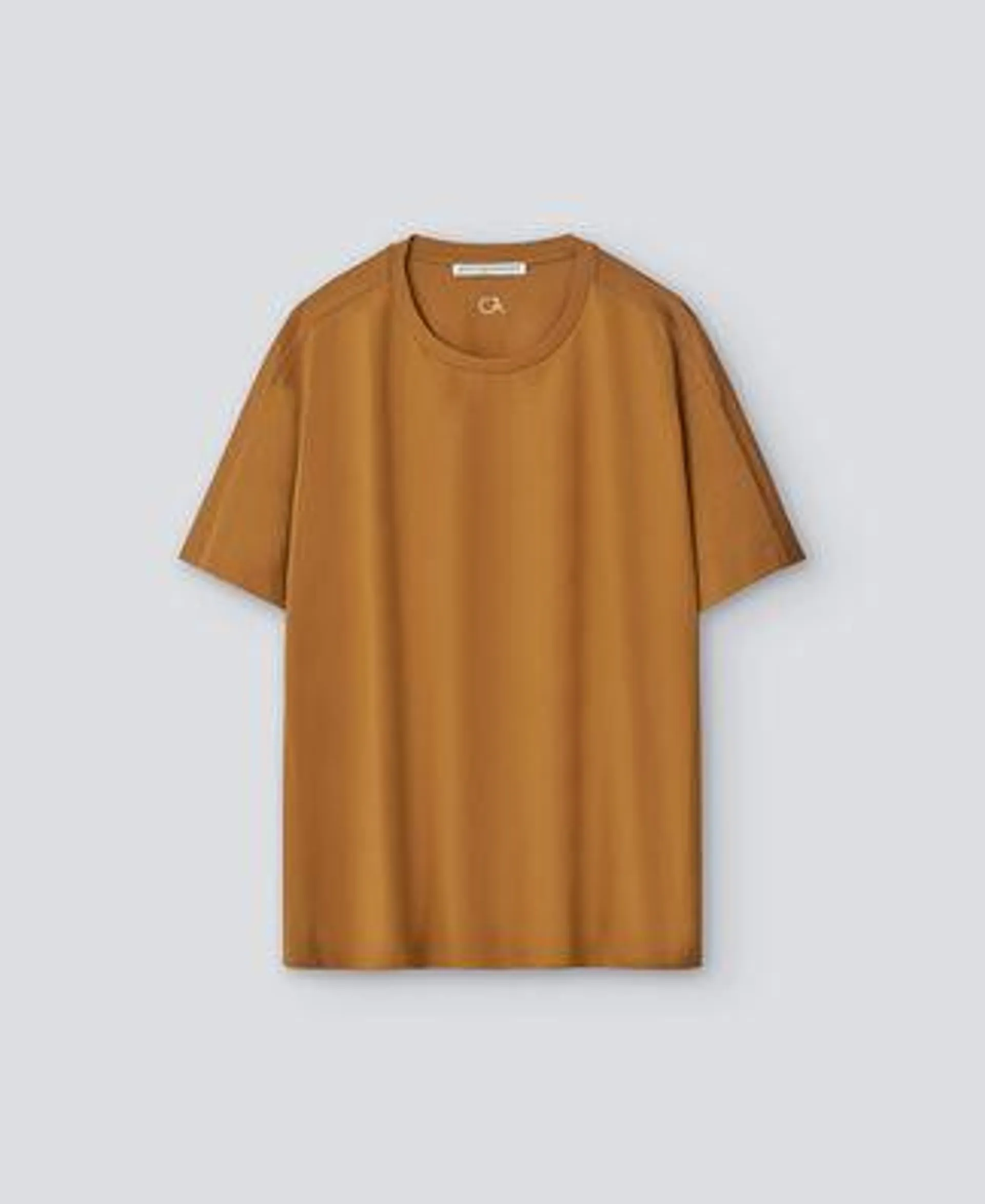 Orange crew collar T-shirt woman