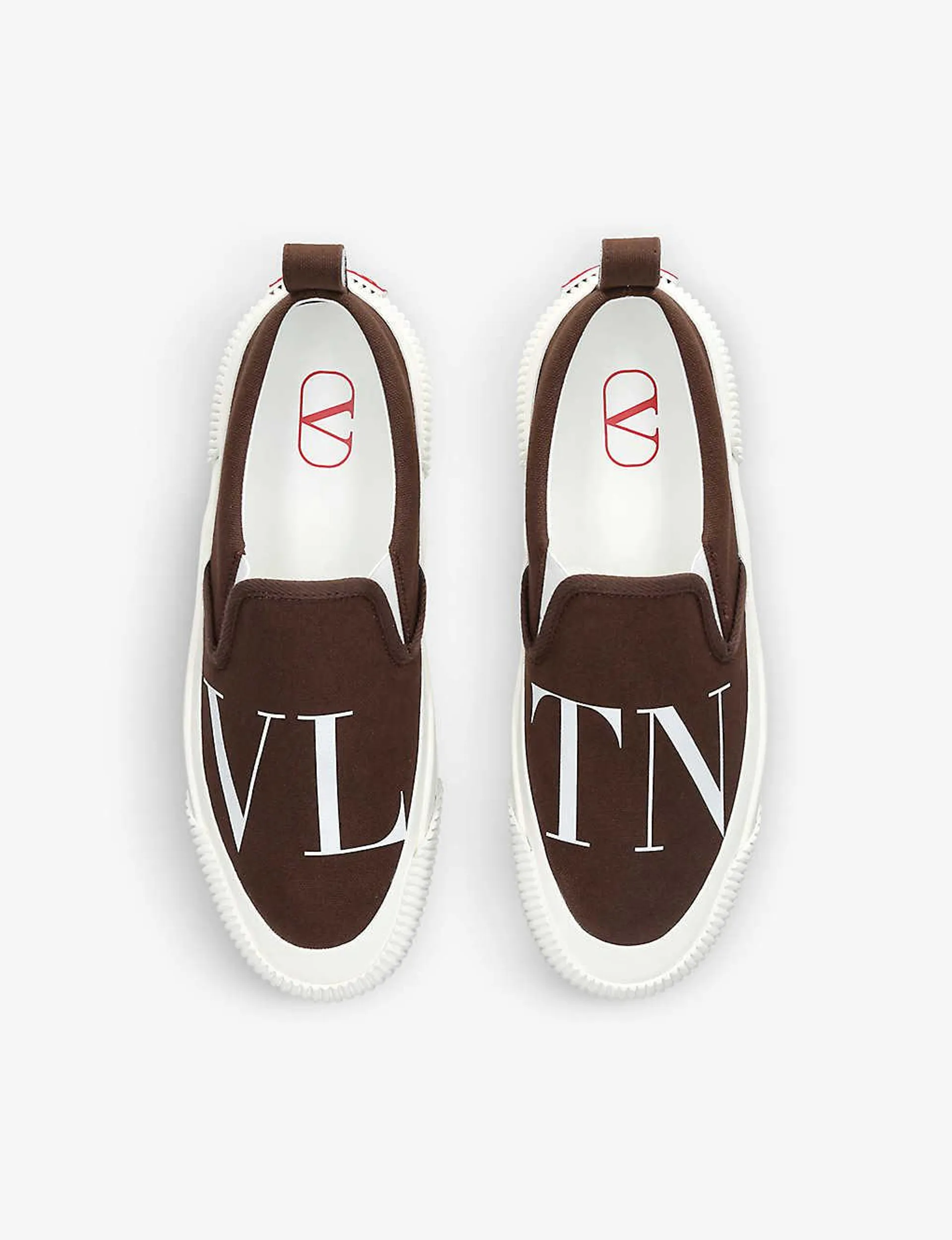 VLTN logo-print slip-on low-top canvas trainers