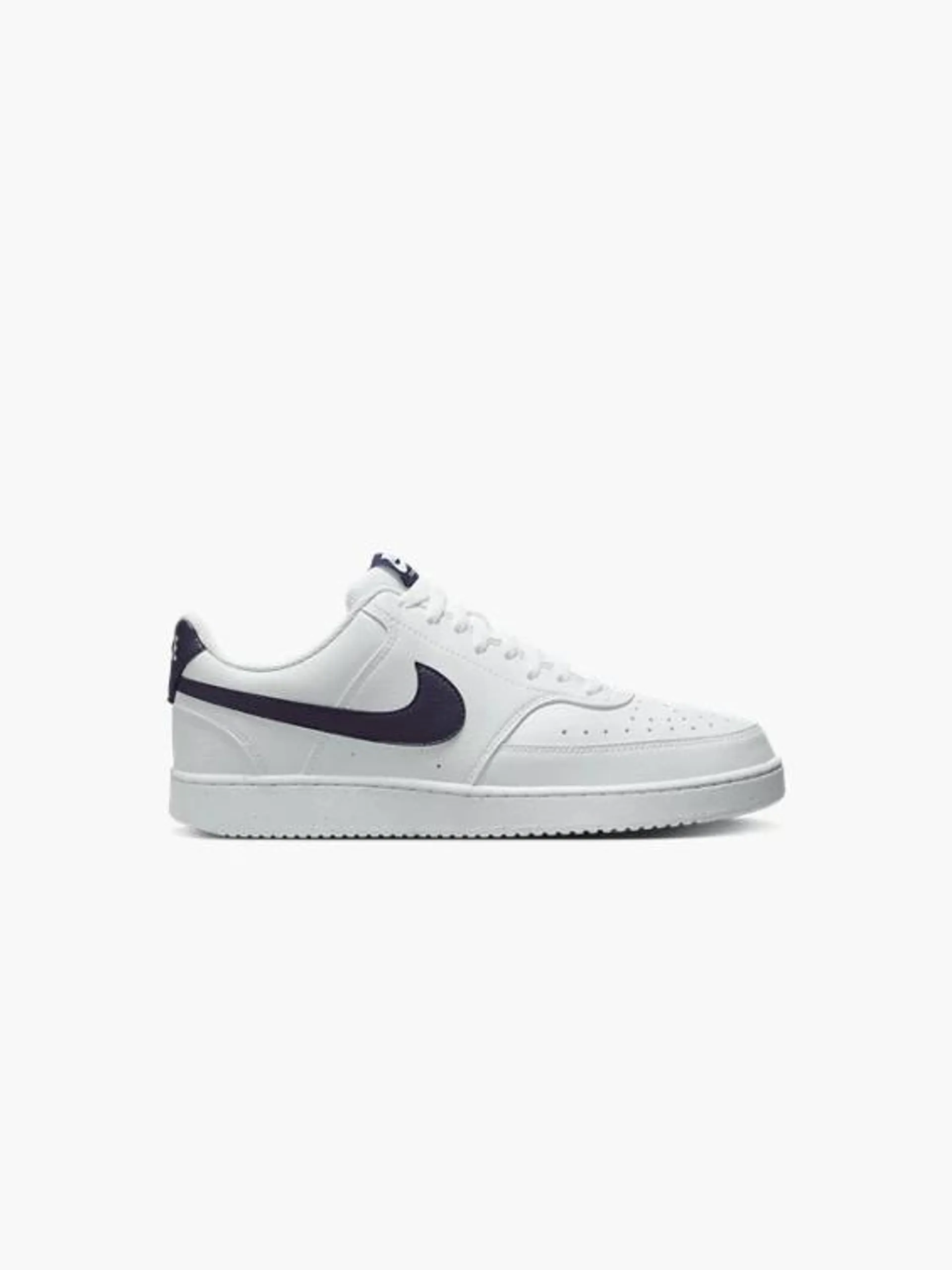 Nike White/Navy Court Vision Low NN Lace-up Trainer