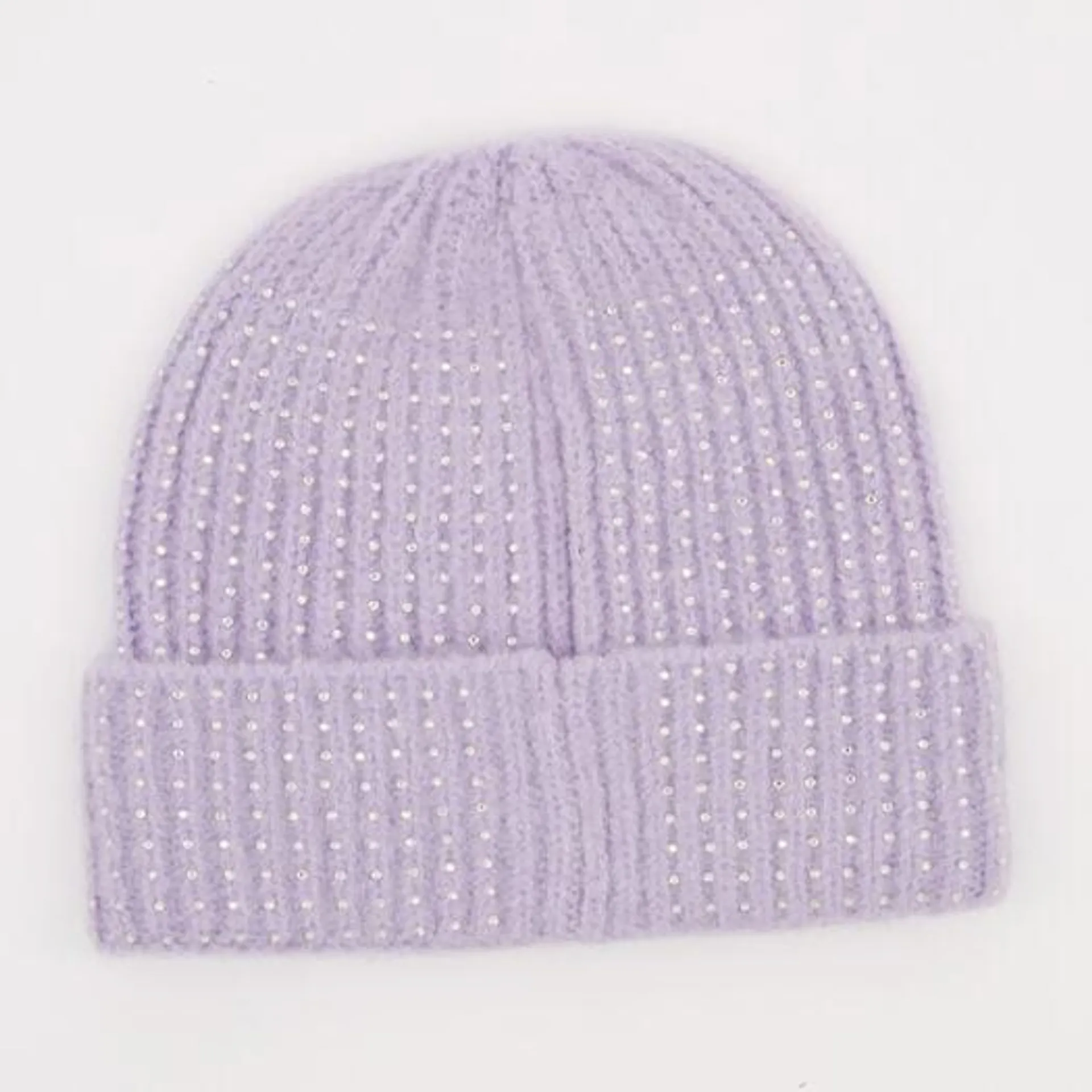 Lilac Rhinestone Beanie