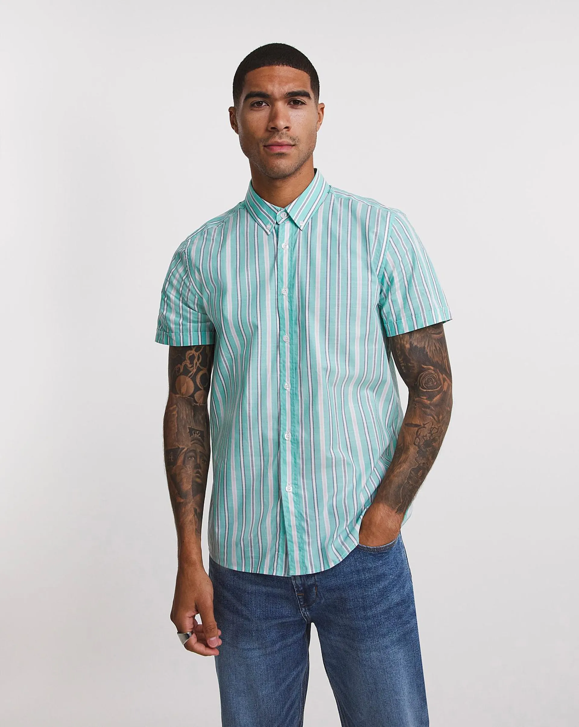 Short Sleeve Stripe Shirt