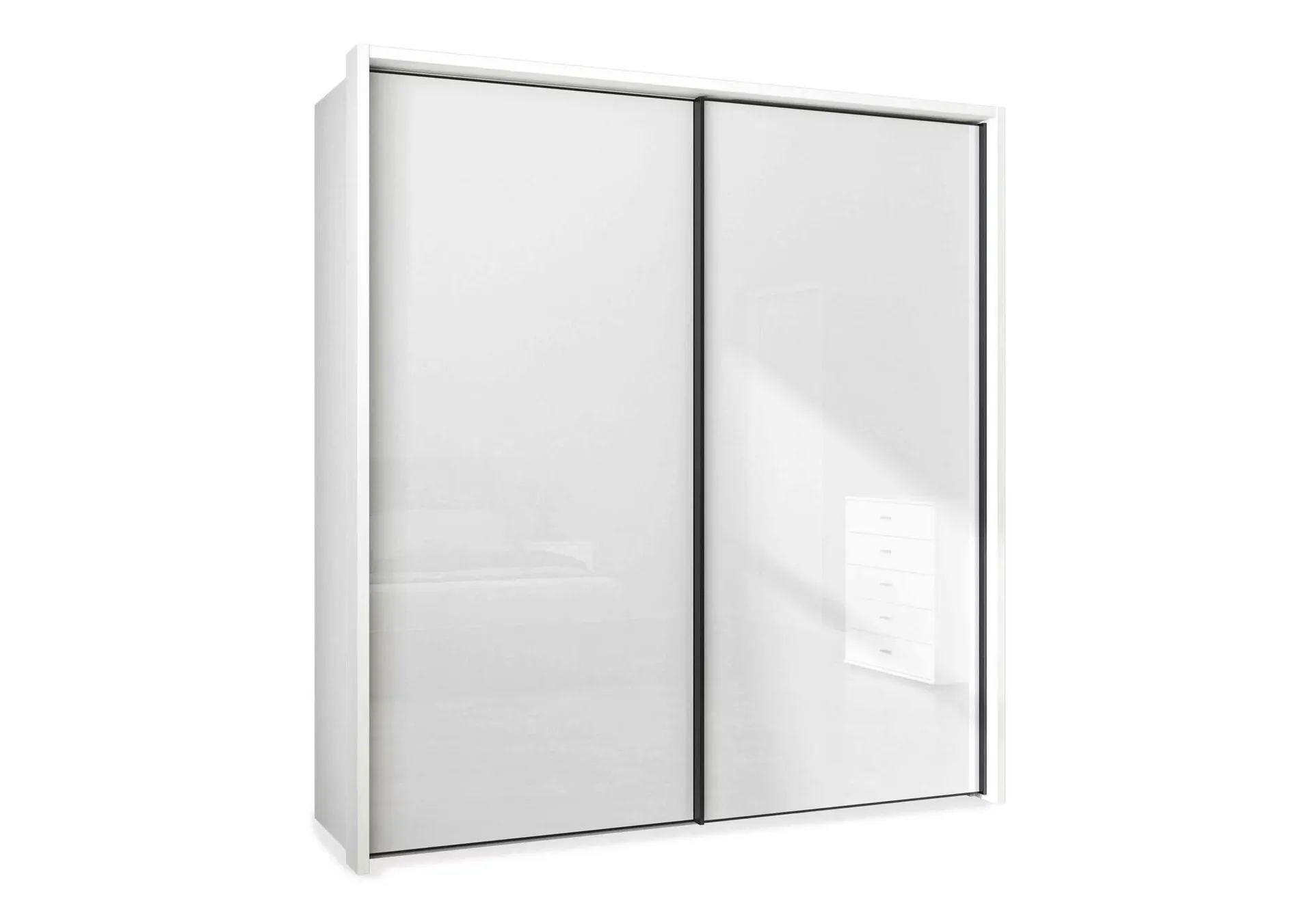 Dallas 210cm 2 Door Sliding Glass Wardrobe