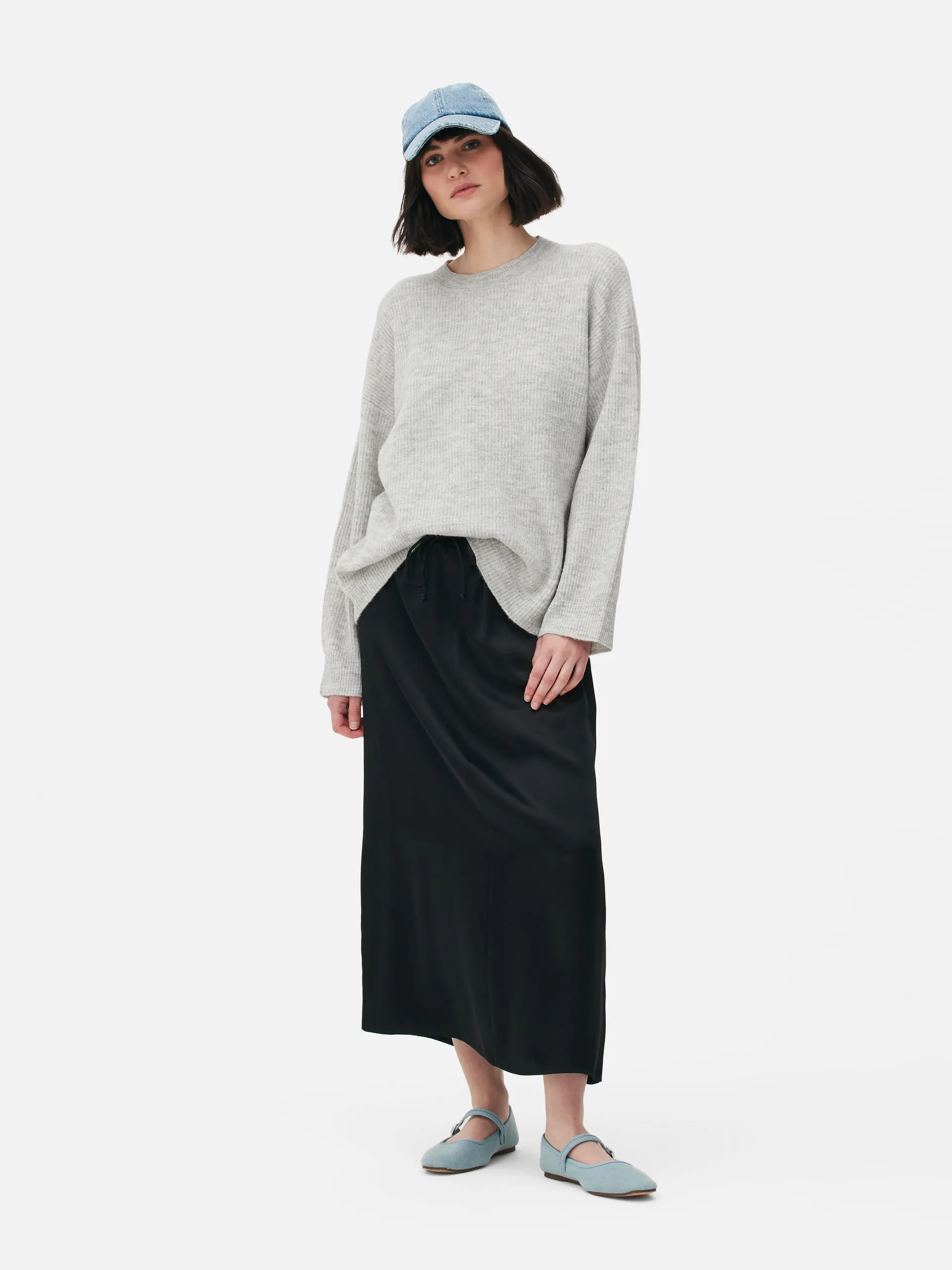 Cuffed Sleeve Knitted Jumper