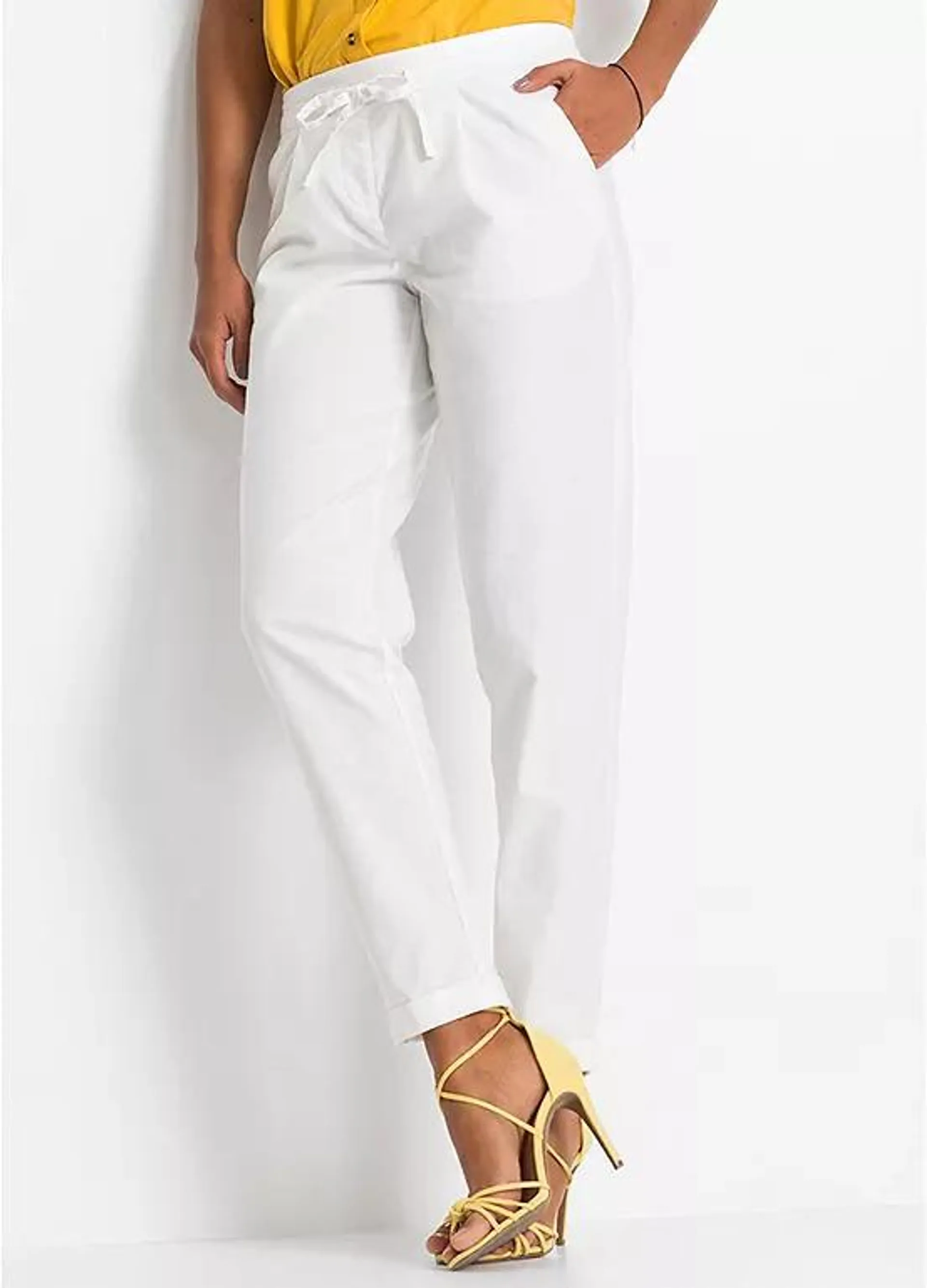 bonprix Linen Blend Trousers