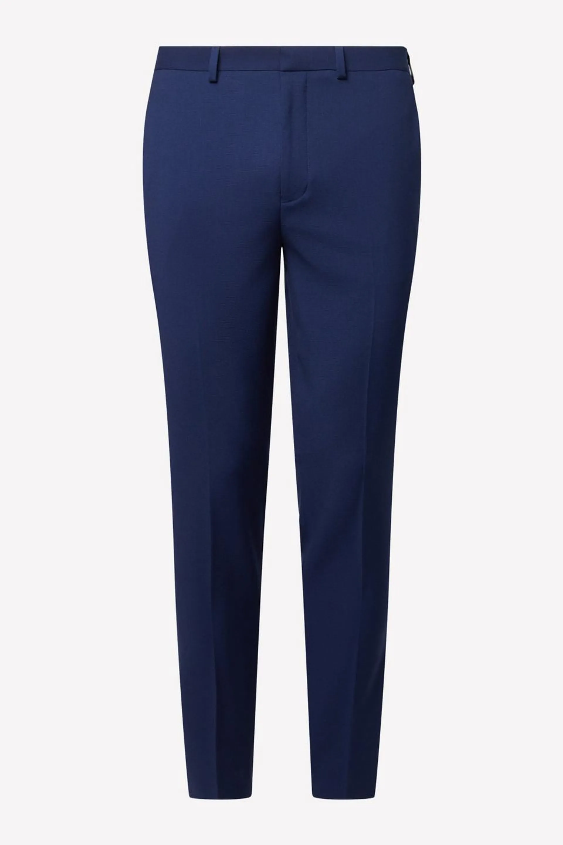 Skinny Fit Blue Textured Suit Trouser