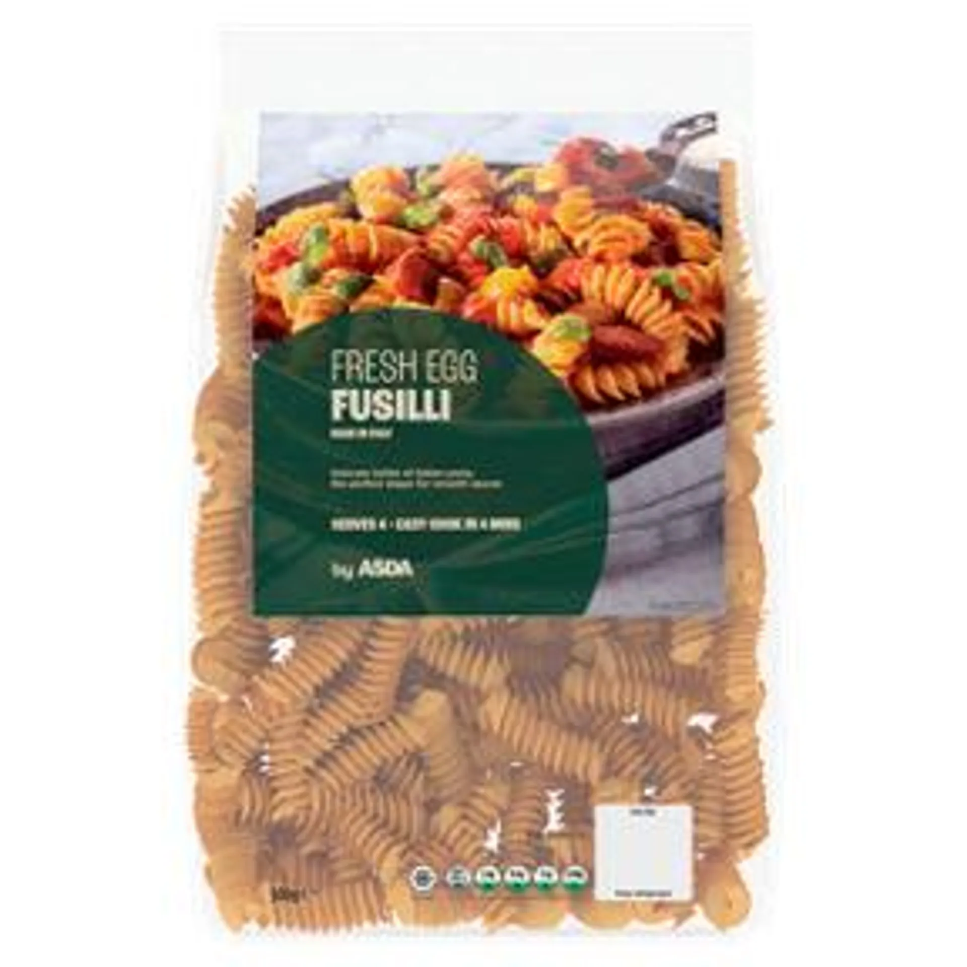 ASDA Fresh Egg Fusilli Pasta Serves 4