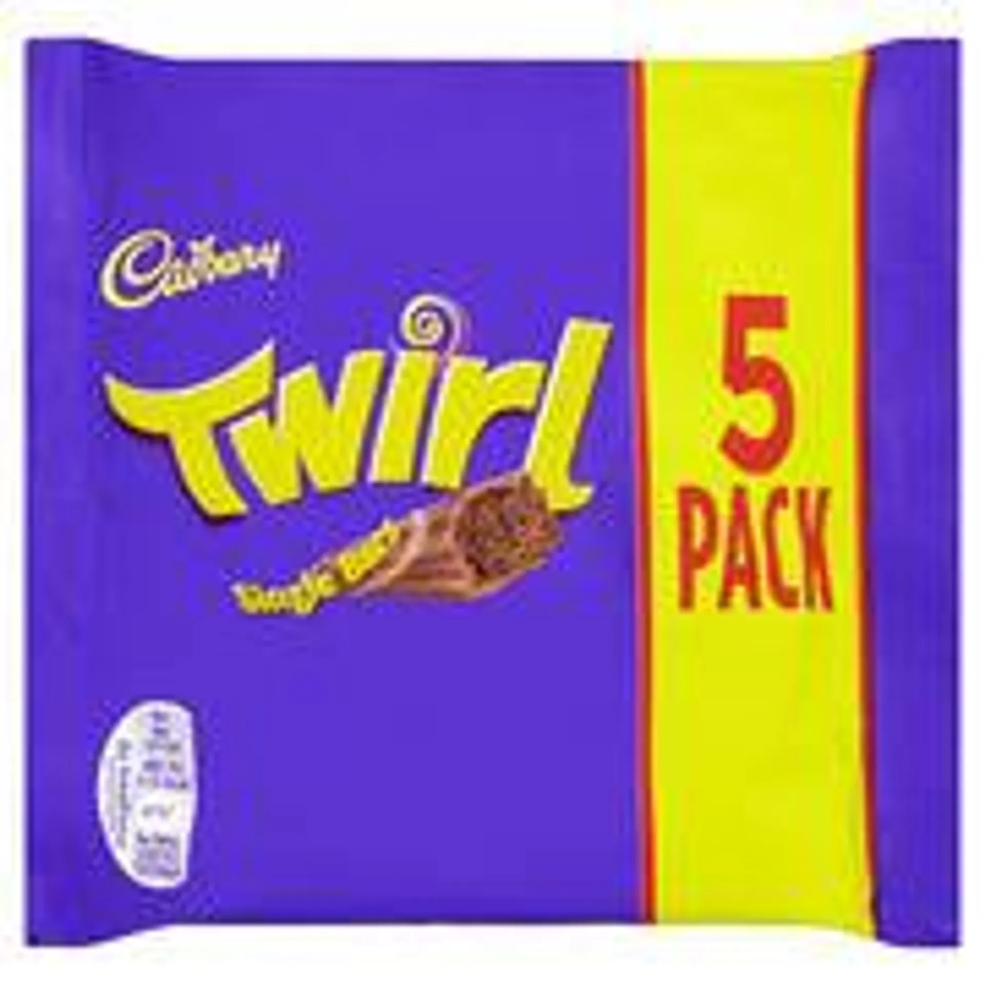 Cadbury Twirl Milk Chocolate Bars, 107.5g (Pack of 5)