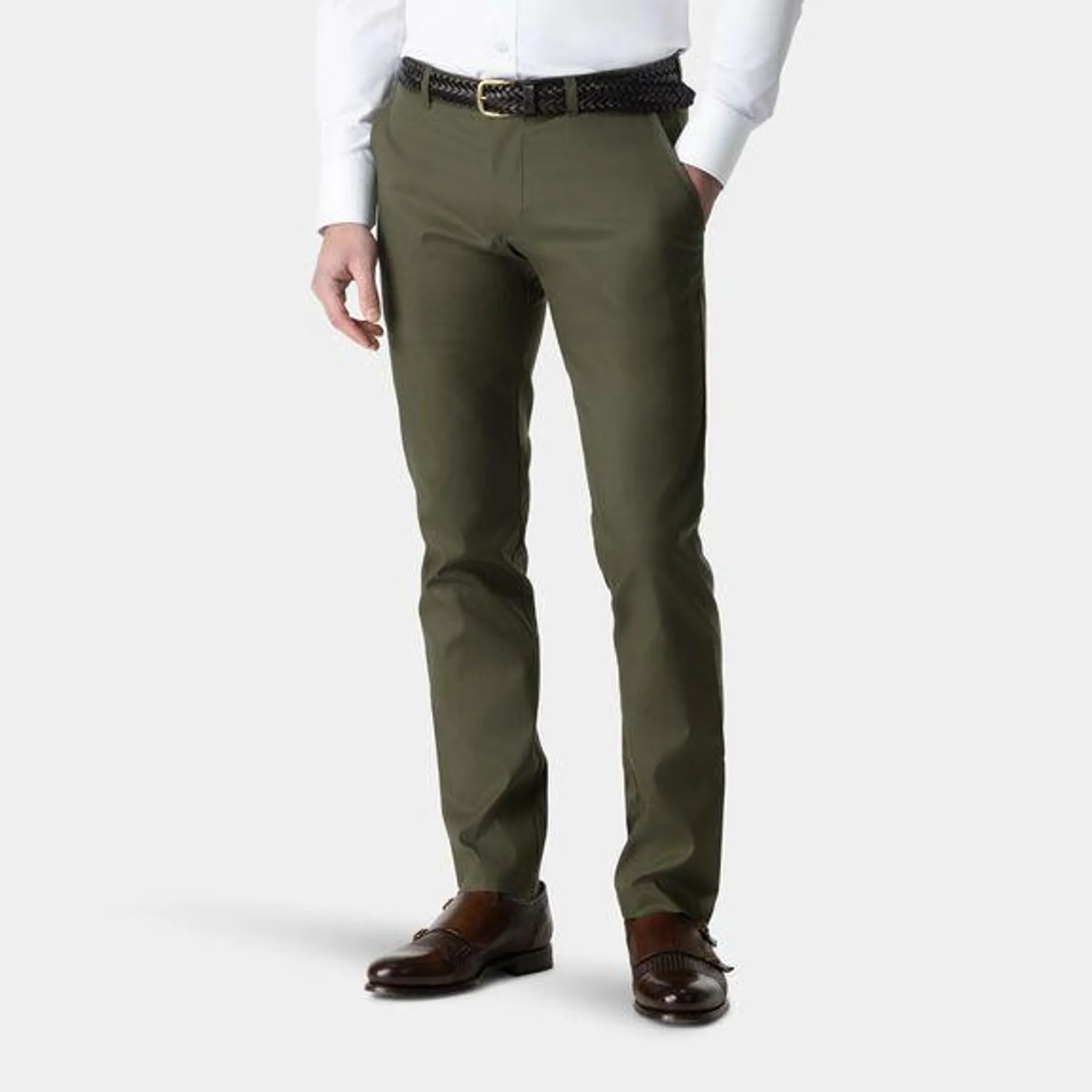 Olive stretch chinos