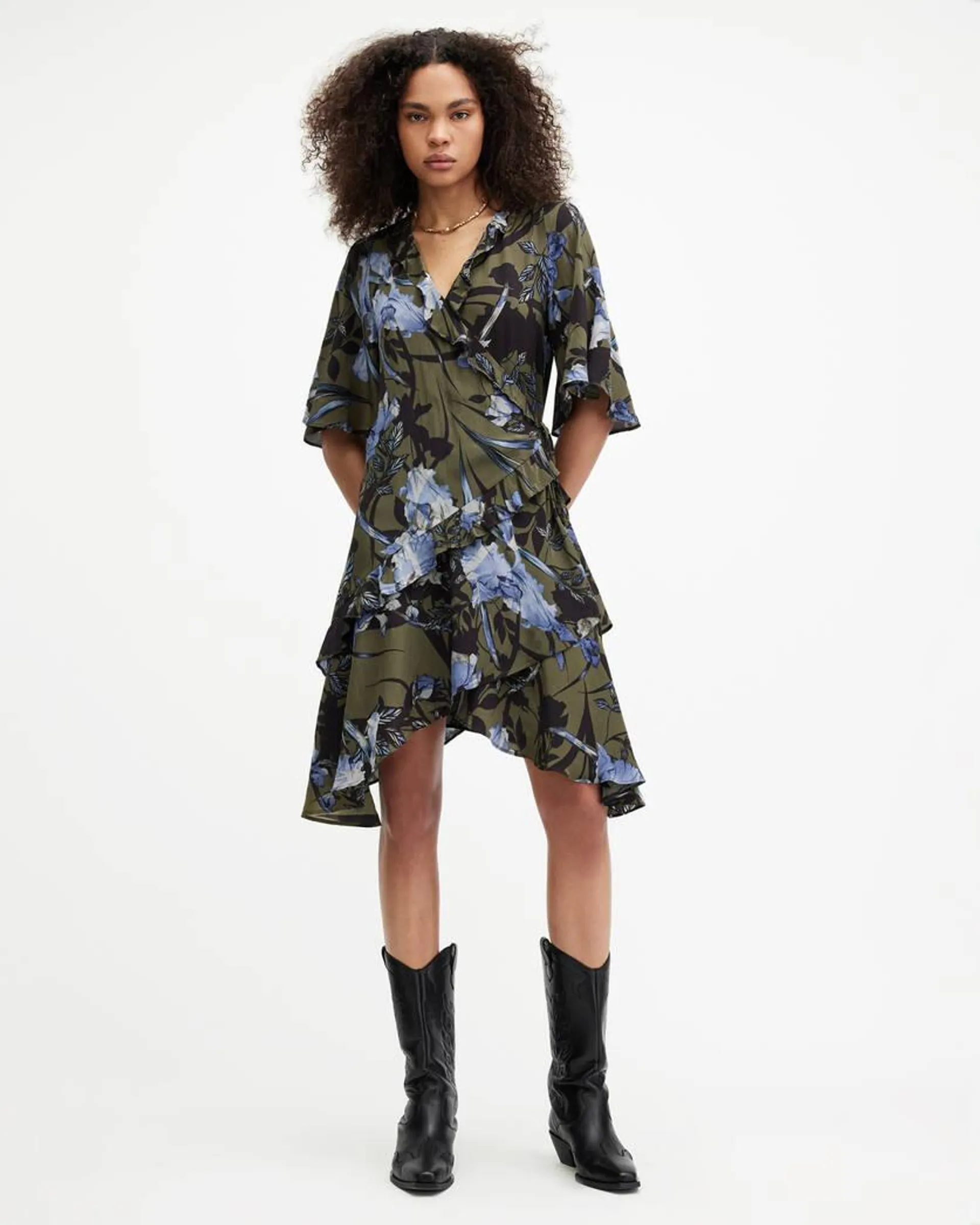 Meagan Batu Wrap Over Mini Dress