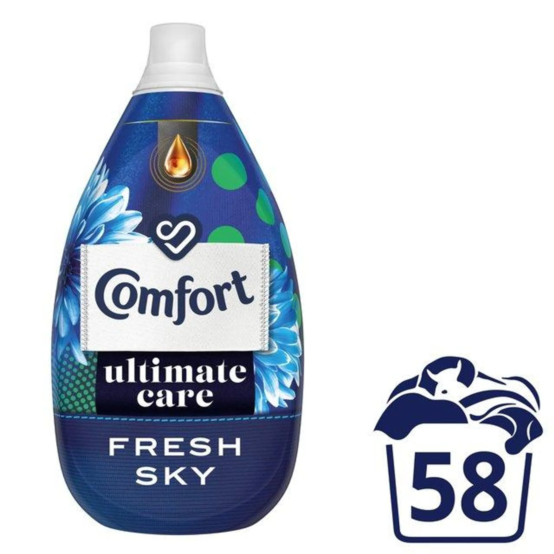 Comfort Intense Ultra Concentrated Fabric Conditioner Freshsky 58 Wash