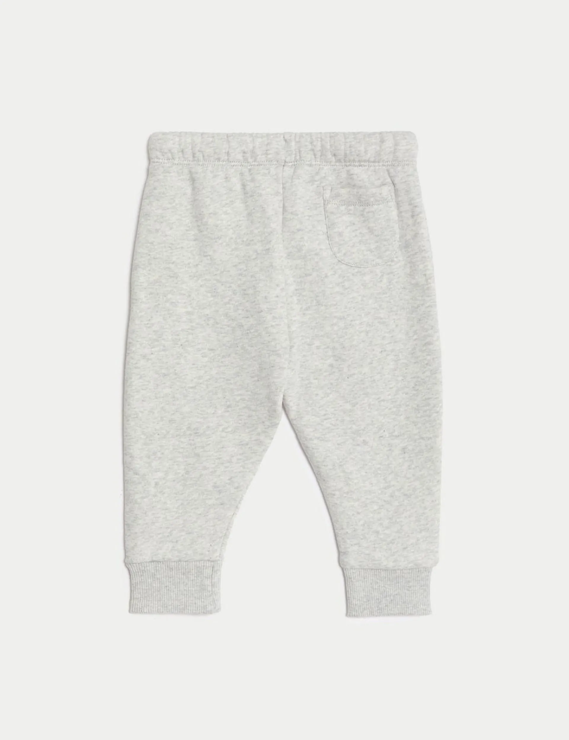 Cotton Rich Plain Joggers (0-3 Yrs)