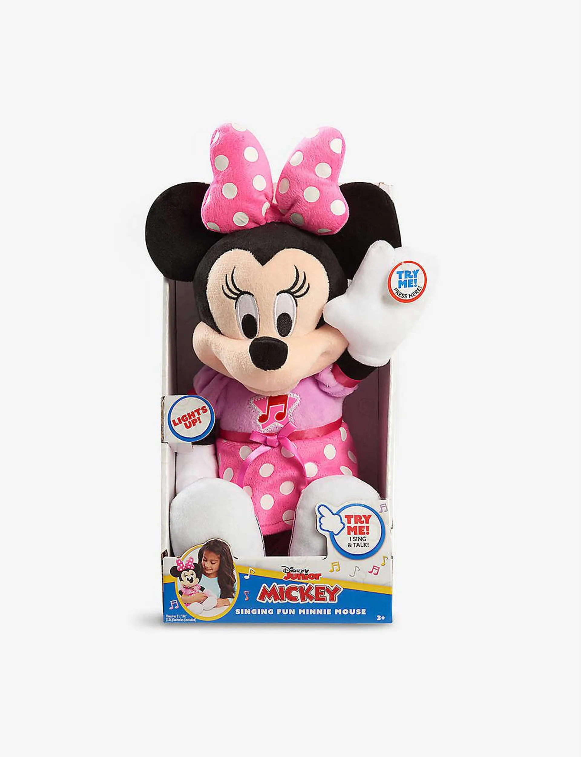 Minnie Mouse Funhouse musical soft toy 30cm