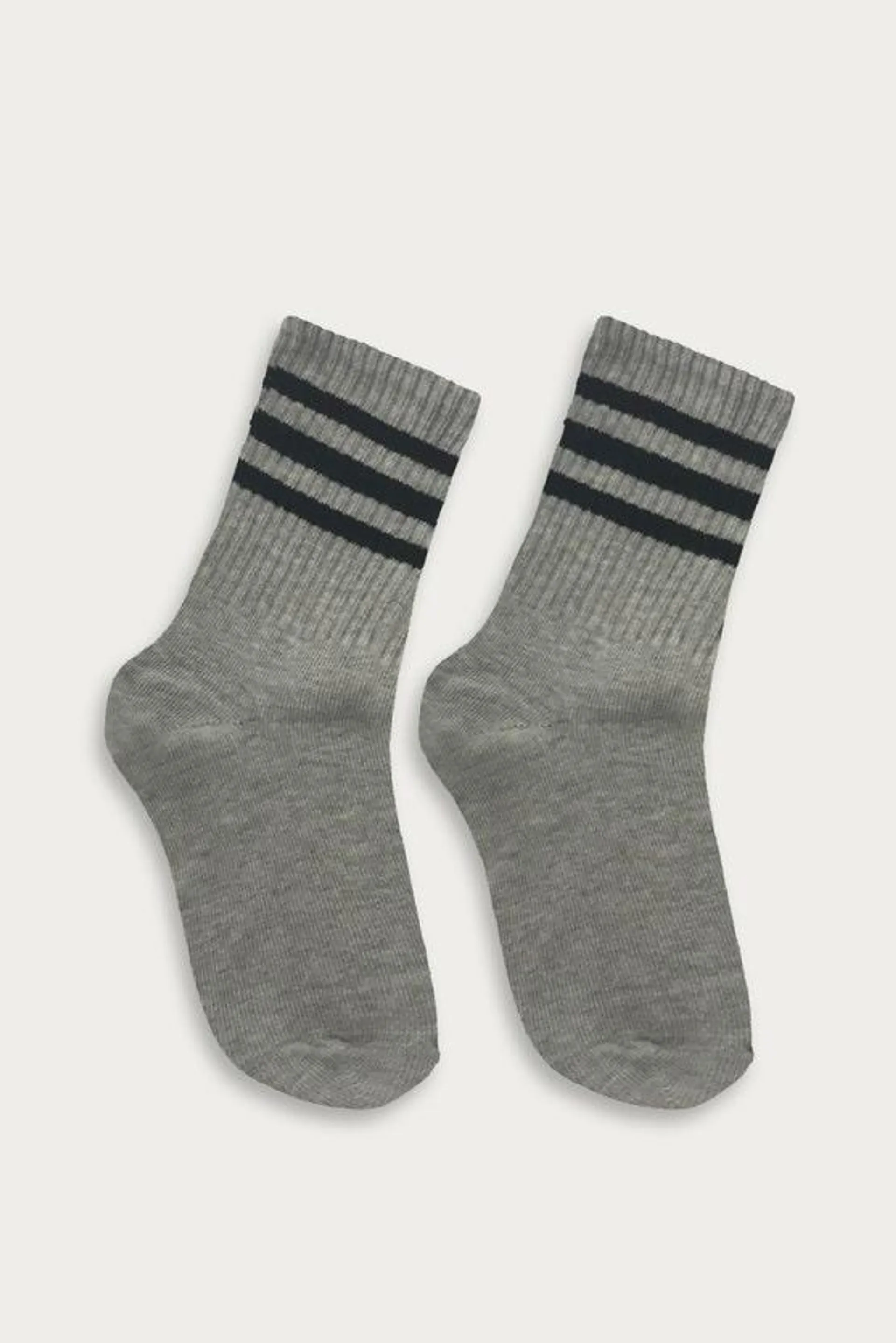 Grey-Black Stripe Multi Socks