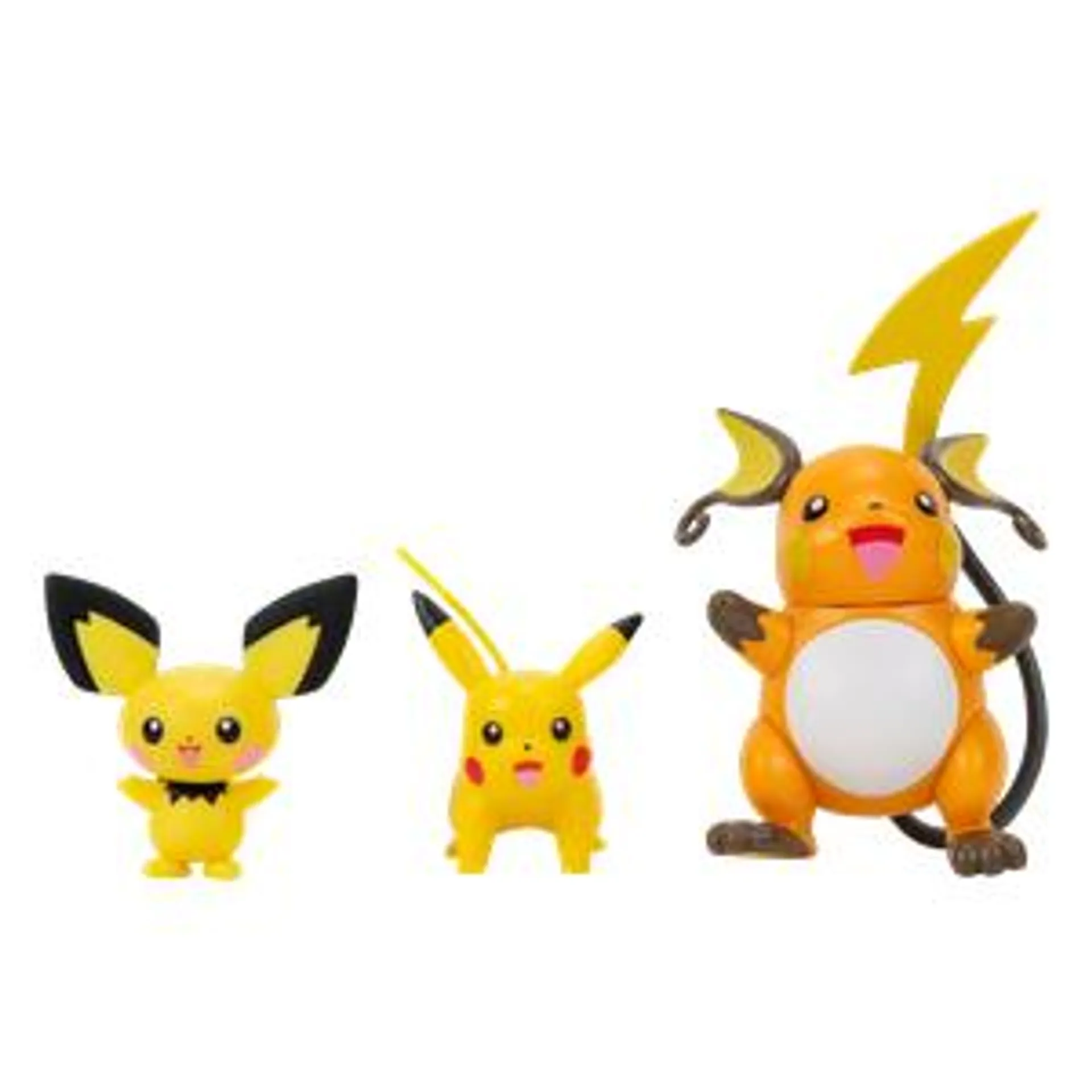 Pokémon: Select Evolution Action Figure Multipack: Pichu, Pikachu & Raichu