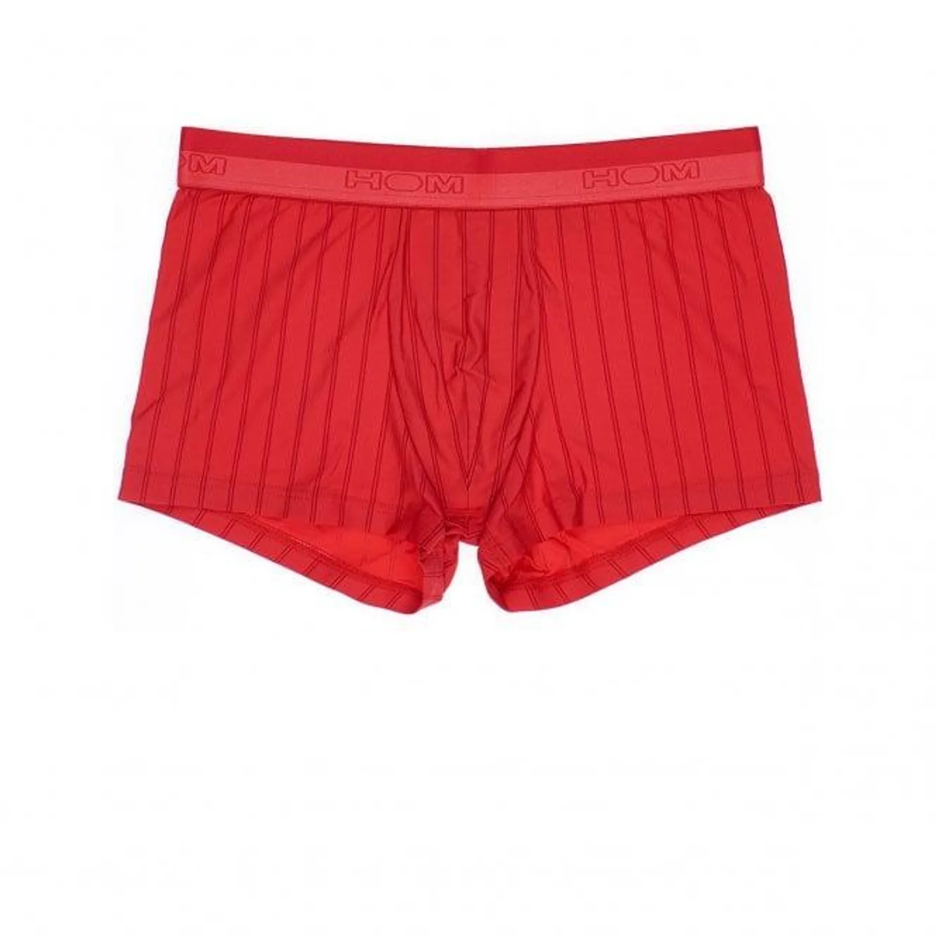 Chic Ribbed Comfort Boxer Trunk, Red