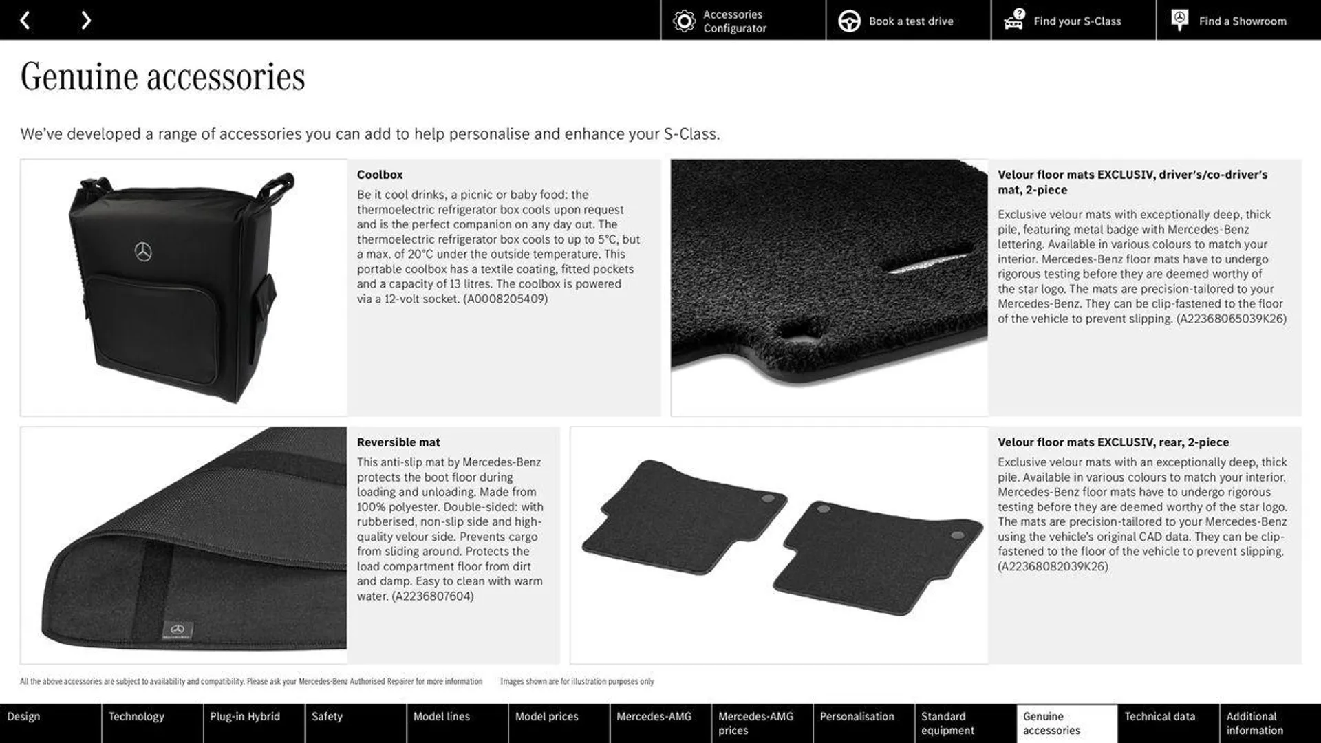 Mercedes Benz S-Class Saloon from 29 August to 29 August 2025 - Catalogue Page 60