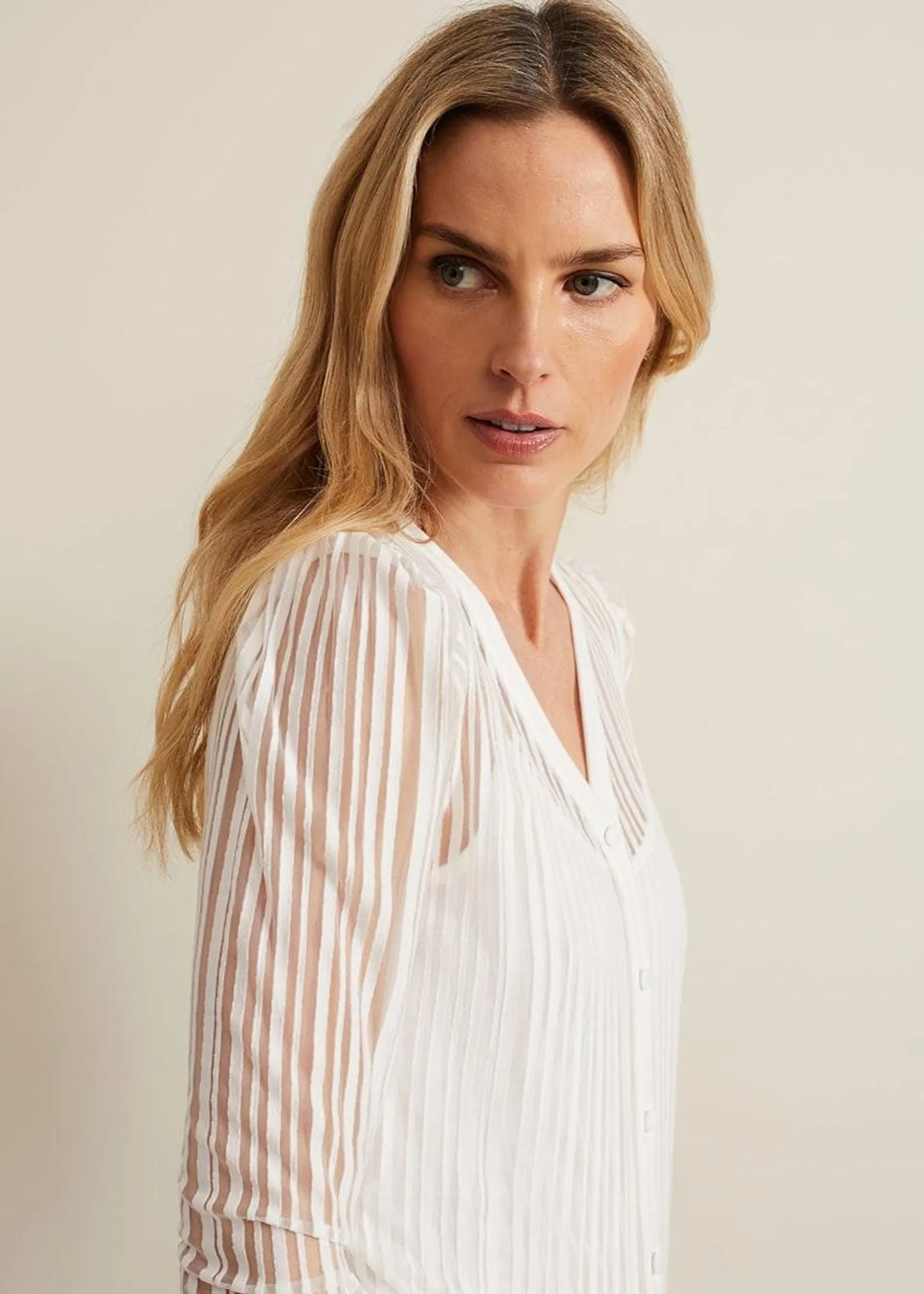 Loraine Linear Burnout Top