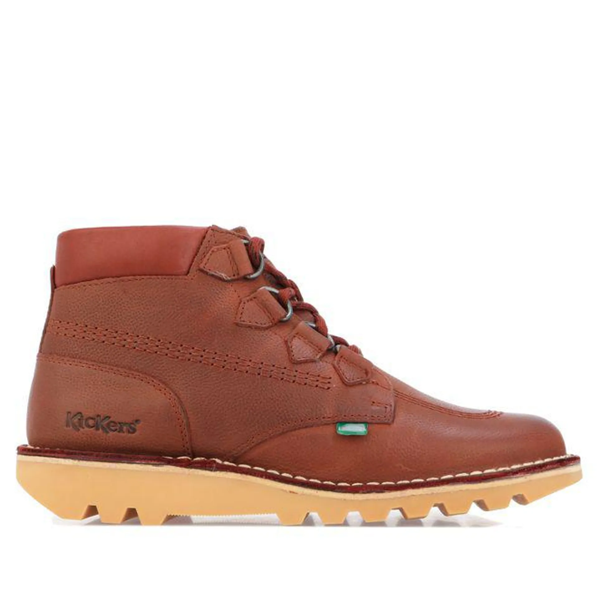 Kickers Mens Kick Hi Leather Boots in Rust