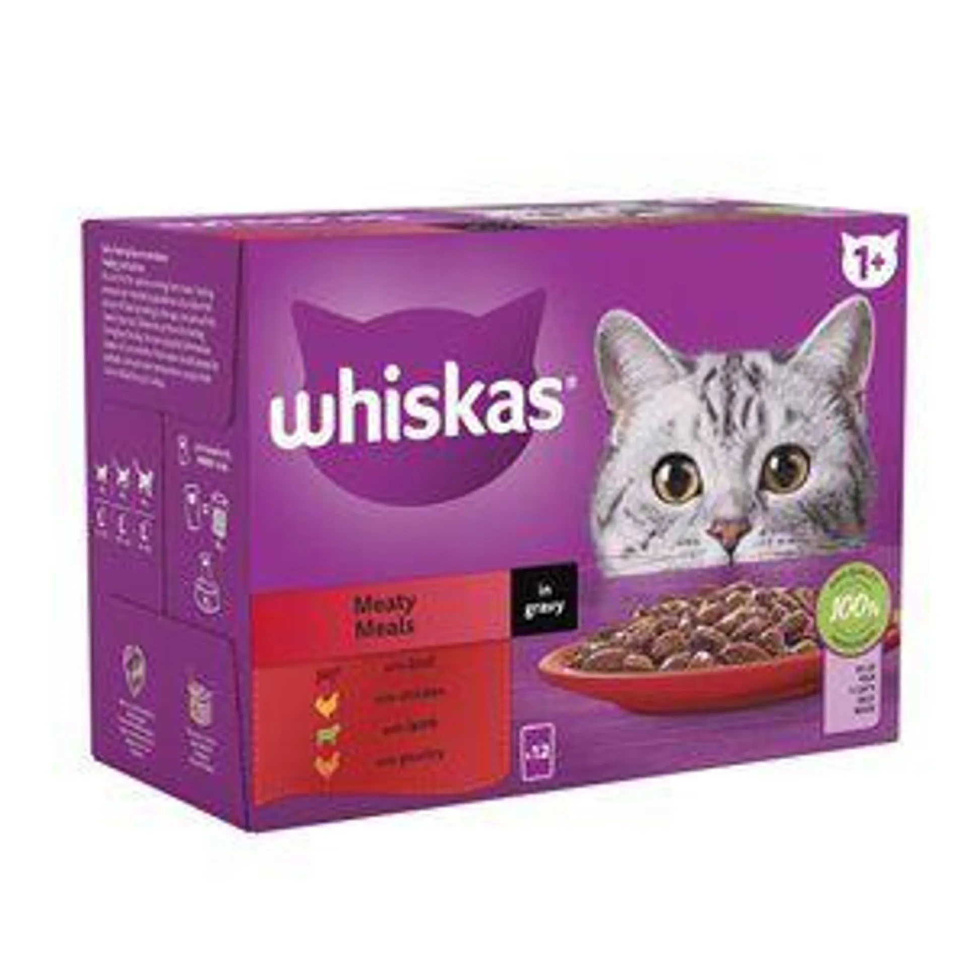 Whiskas 1+ Meaty Meals In Gravy Multipack